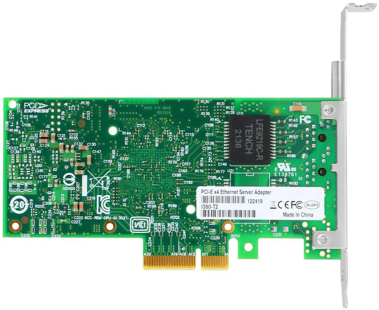 Alt view image 5 of 5 - Euqvos PCIe Ethernet Network Card for Intel I350-T2 I350AM2 Chipset PCIe 2.1 x4 1Gb Dual Port RJ45 LAN Card Support Windows Server/Windows/Linux/VMware/ESX