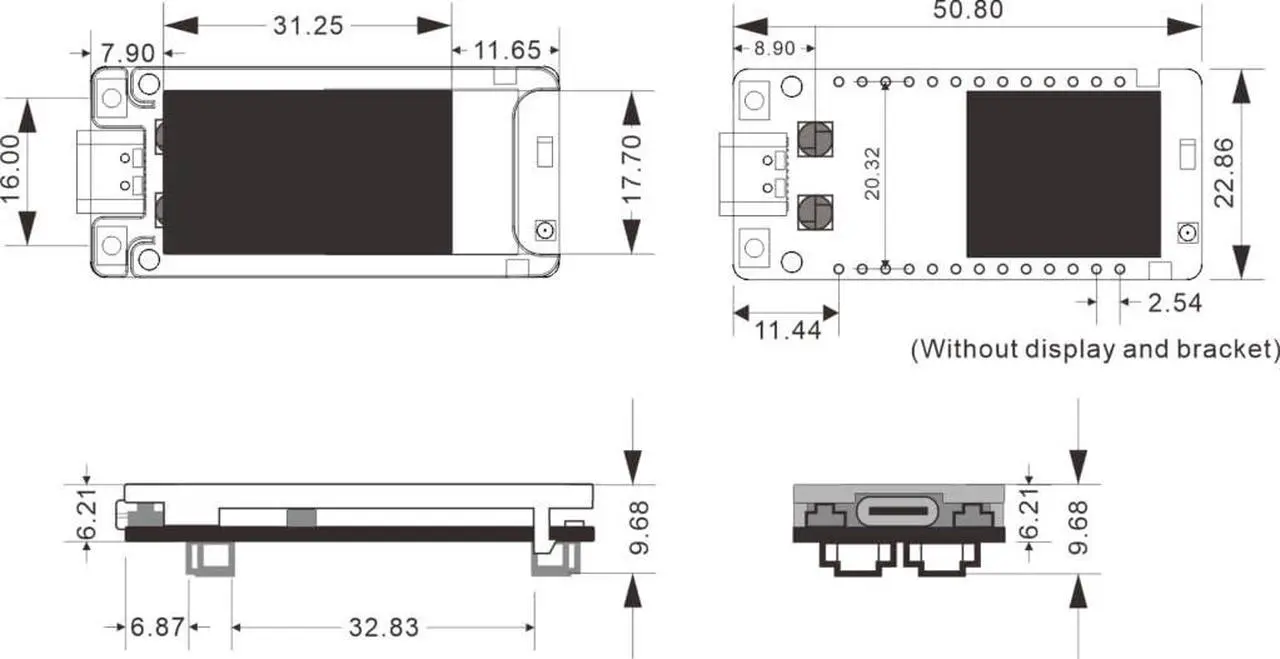 Alt view image 5 of 5 - Heltec T114 V2 Tracker Nordic nRF52480 SX1262 LoRaWAN LoRa Positioning BLE WiFi Development Board 902-928MHz Without Display Solar Panel Power Supply for Meshtastic Devices (T114 Board)