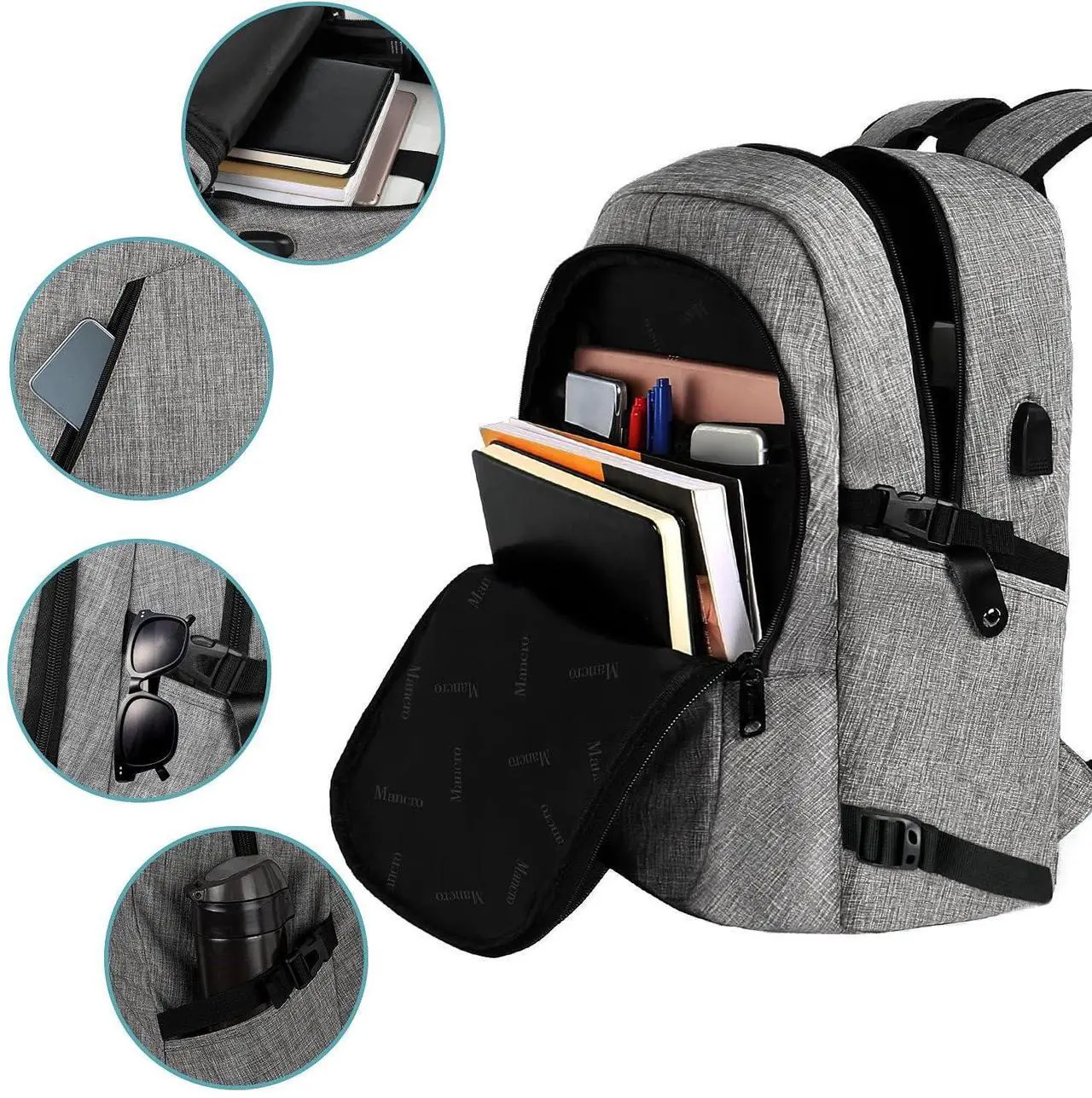Mancro Laptop Backpack - Thumbnail 2