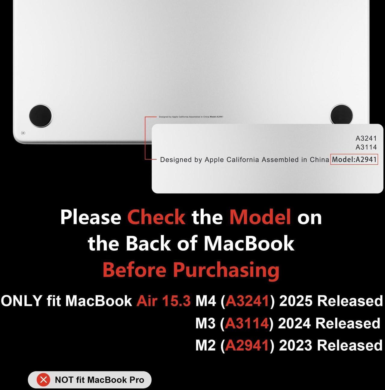 Alt view image 2 of 5 - MEEgoodo for M4/M3/M2 MacBook Air 15.3 inch Case 2025 2024 2023, Case Fit Model (A3241/A3114/A2941) for MacBook Air 15 inch, Laptop Hard Shell with Keyboard Cover, Gold Flowers Lilies
