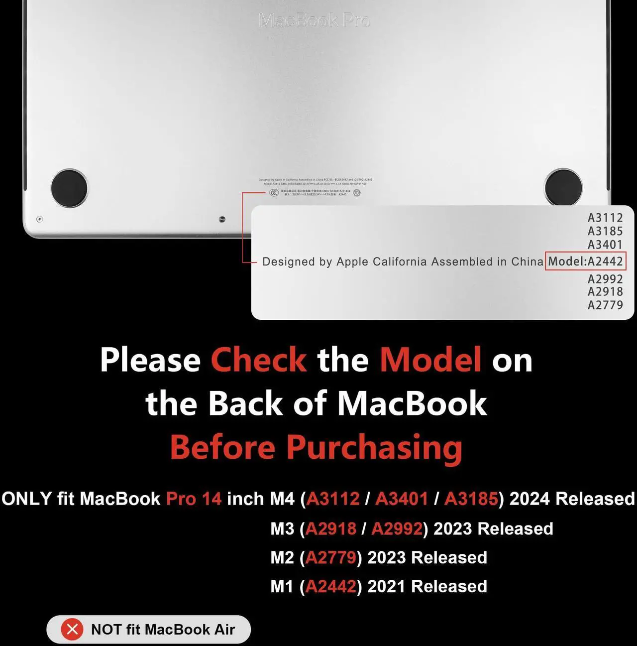 Alt view image 2 of 5 - MEEgoodo for M4 MacBook Pro 14 inch Case 2024 2023 2021, Laptop Hard Shell Cases Fit Model A3112/A3401/A3185/A2918/A2992/A2779/A2442 for M3 M2 M1 Pro/Max,Beautiful Fantasy Flower