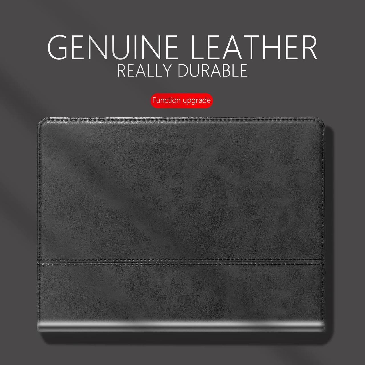 Alt view image 4 of 5 - NANRUIL for Ipad Case air 5th/4th Gen 10.9-inch Genuine Leather Cover Protective Shell for 2022/2020,Auto Wake/Sleep.Black