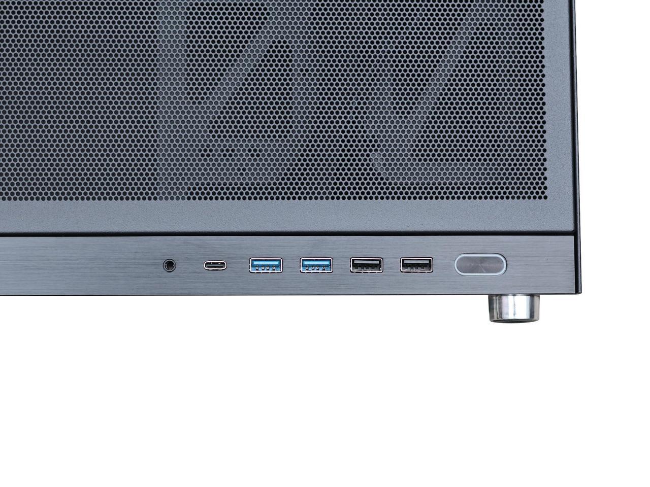 Alt view image 3 of 5 - S400 10.8L Portable Mini-ITX Computer Case with PCIe 4.0 Cable, Advanced Vented Panel, Front Type-C USB3.0 Ports, Fit Triple Slot GPU (Black)
