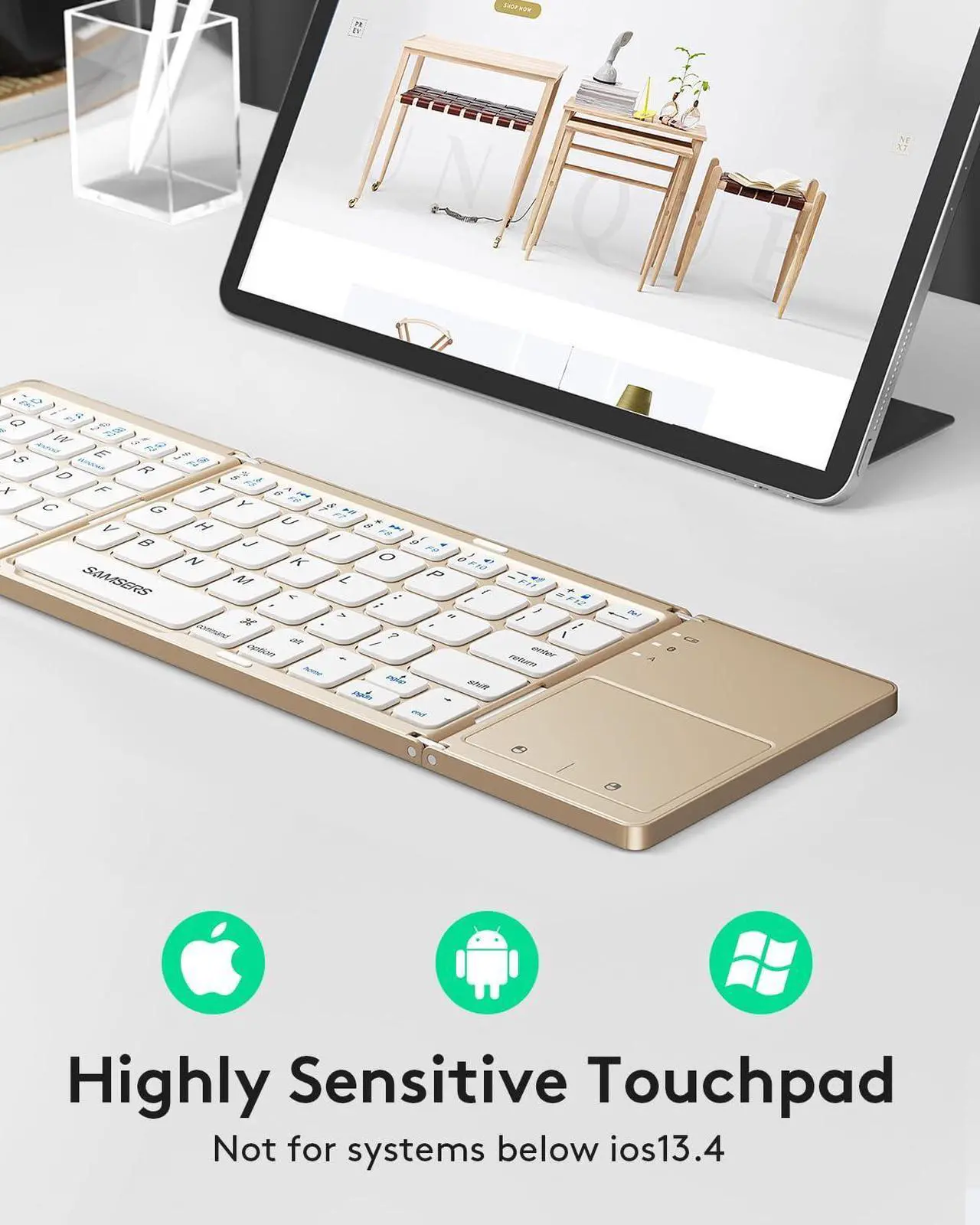 Samsers Foldable Bluetooth Keyboard - Thumbnail 3