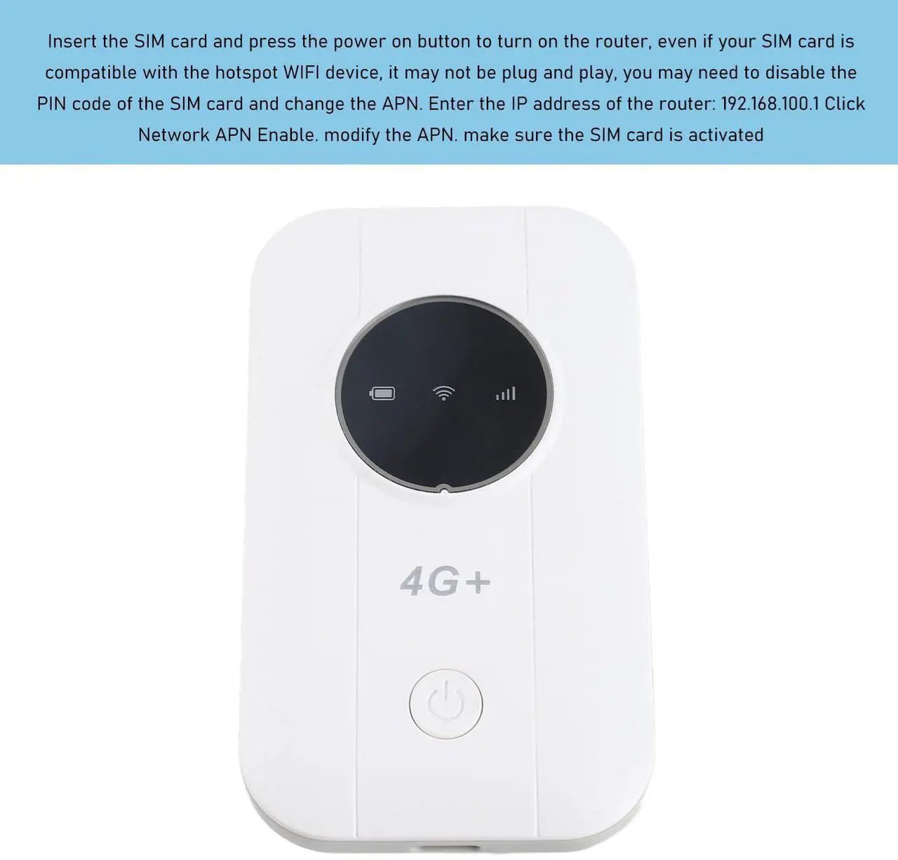 Alt view image 4 of 5 - LTE 4G 5G Modem Router, 300Mbps Hotspot Up to 10 Devices, SIM Card Slot, 3650mAh Battery, Portable for Travel, Business Trip
