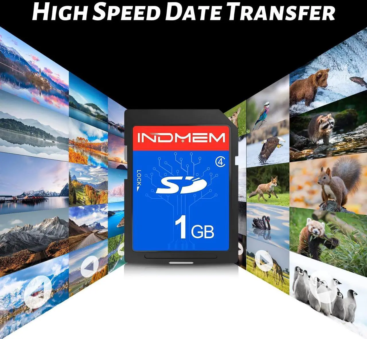 Alt view image 5 of 5 - INDMEM SD Card 1GB, 6 Packs Class 4 1GB Flash Memory Card MLC Standard Secure Digital Cards Camera Card