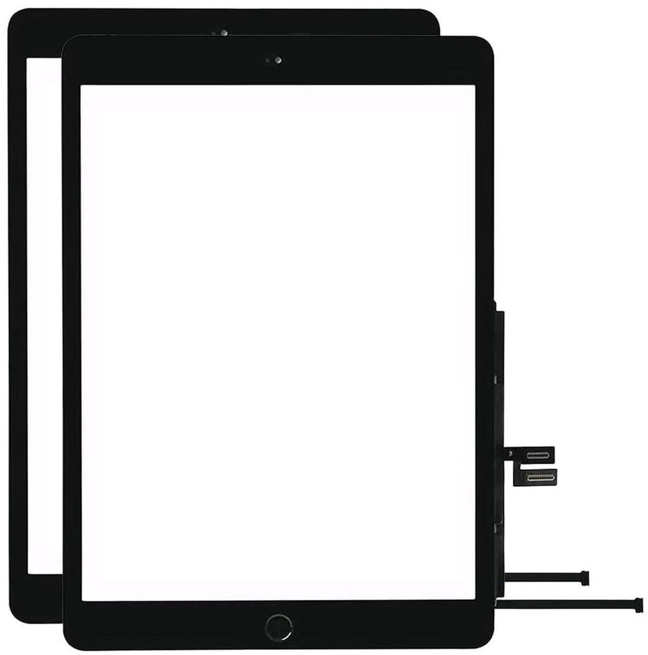 Main image of for iPad 7 7th / 8 8th Gen Screen Replacement 2 Pack Digitizer 2019/2020 10.2 Inch, for 7th 8th Generation A2197 A2198 A2200, A2270 A2428 A2429 A2430 Touch Glass with Home Button (Black)