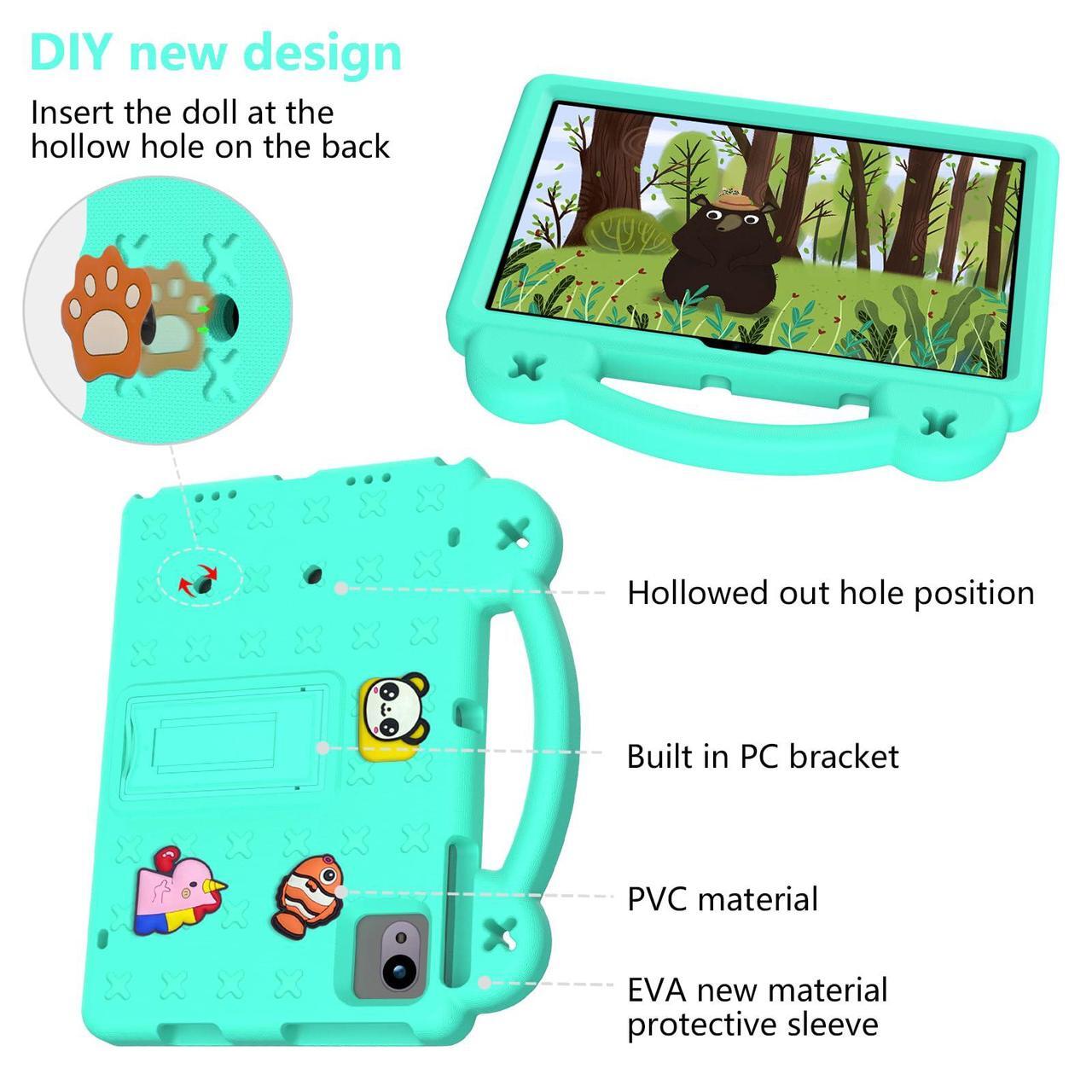 Alt view image 5 of 5 - YRH for Onn 10.1 Tablet Case (2024) Model#100135925, Kids EVA Cover with Strap Stand Handle, for Surf Walmart Onn Tablet Case 10.1 inch (Gen 4), Green