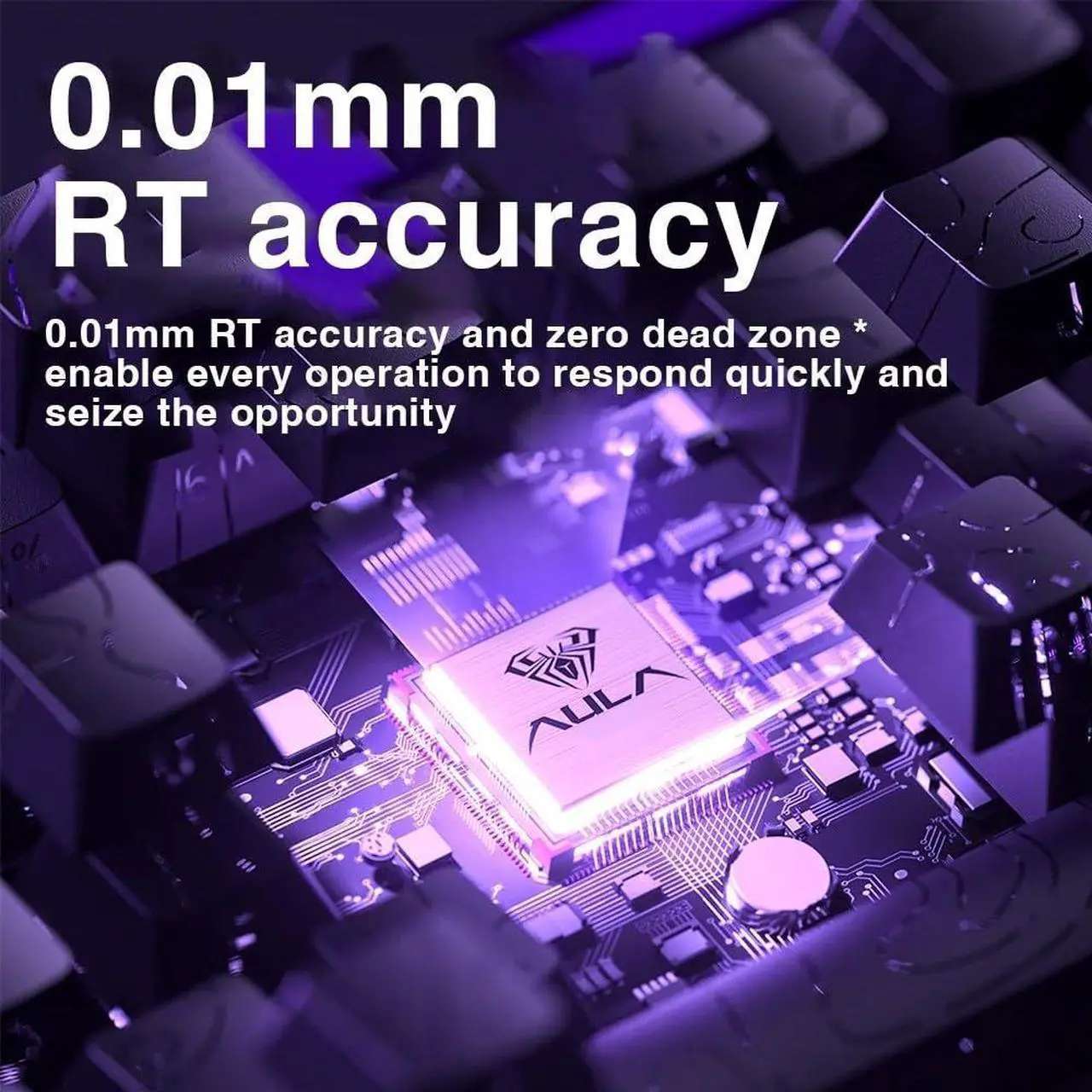 Alt view image 3 of 5 - Aula Hero 68HE Magnetic Switch Gaming Keyboard, 60% Layout Wired Mechanical Keyboard with Adjustable Actuation, RGB Backlit, Side Printed PBT Keycaps, Rapid Trigger Mode, 8K Hz Polling Rate (Pink)