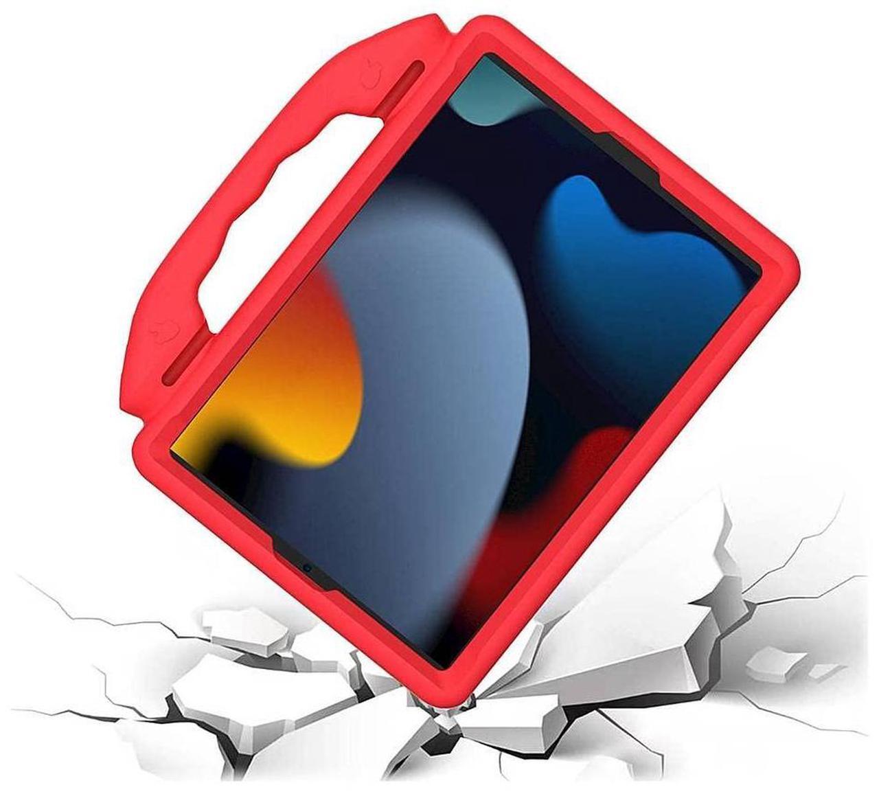 Alt view image 5 of 5 - SaharaCase Thumbs Up KidProof Case for Apple iPad 10.2" (9th Generation 2021) [Shockproof Bumper] Rugged Child Protection Antislip Kickstand (Red)