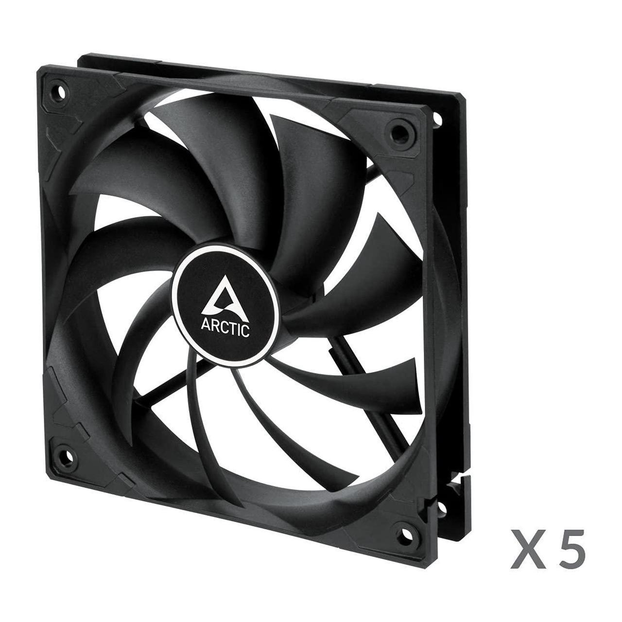 Alt view image 2 of 5 - ARCTIC F12 (5 Pack) - 120 mm Standard Case Fan, Value Pack, Low Noise, Very Quiet Motor, Computer, Fan Speed: 1350 RPM - Black
