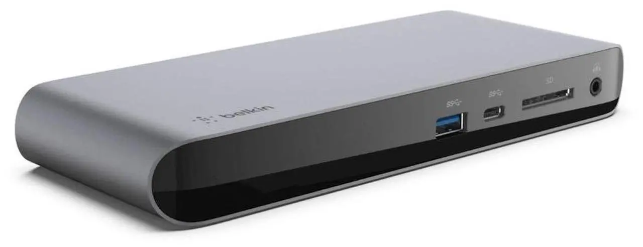 Alt view image 3 of 5 - Belkin Thunderbolt 3 Dock Pro with 2.6 ft Thunderbolt 3 Cable (Thunderbolt Dock for macOS and Windows) Dual 4K @60Hz, 40 Gbps Transfer Speeds, 85 W Upstream Charging