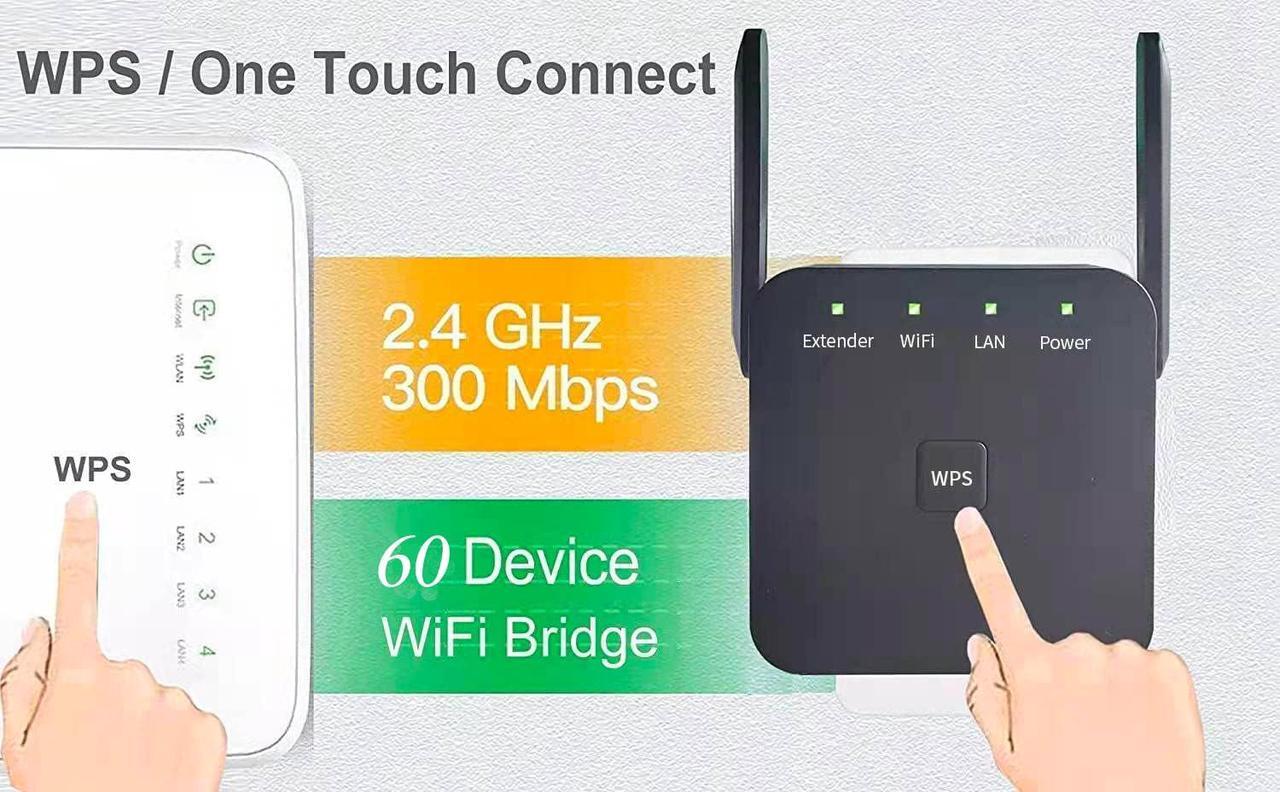 Alt view image 2 of 5 - 2025 Fastest WiFi Extender, WiFi Repeater, WiFi Booster, Covers Up to 10000 Sq.ft and 60 Devices, Internet Booster - with Ethernet Port, Quick Setup, Home Wireless Signal Booster