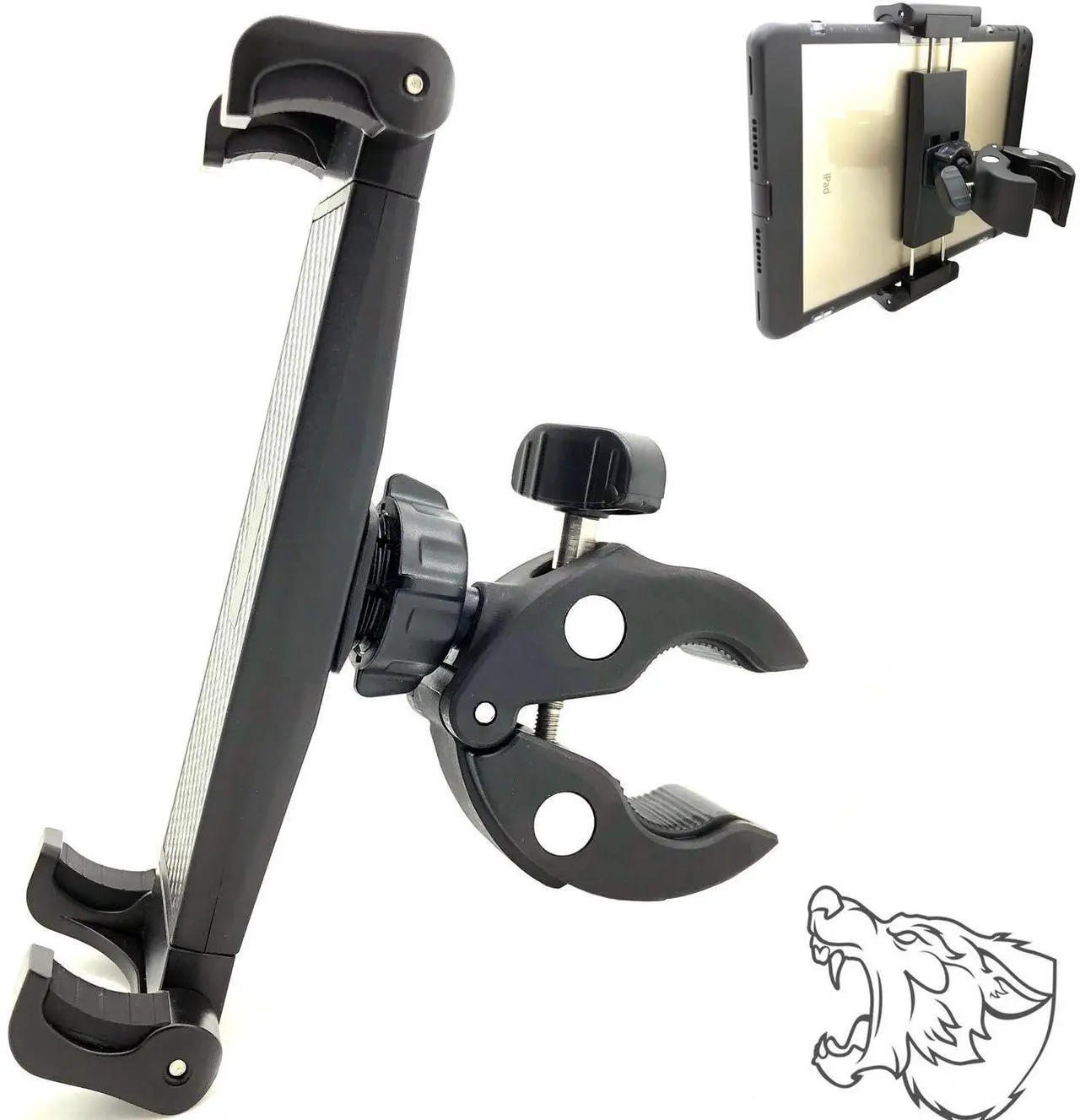 Main image of Lycan Series Marine Boat Tablet & Smartphone Pole Handle bar Boat Helm Rail Holder Mount for i Pad Pro 12.9 10.5 9.7 Air Mini GalaxyTab Phone 16 15 Pro Max Plus S25 S24 Pixel Surface Pro Slate