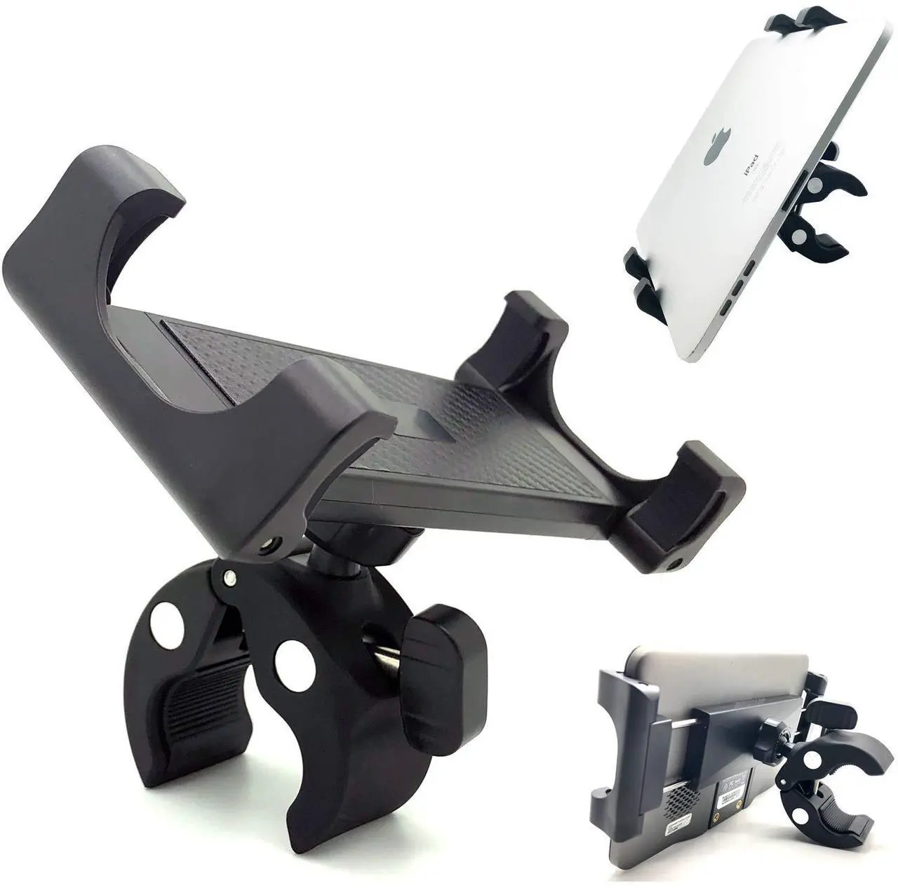 Alt view image 2 of 5 - Lycan Series Marine Boat Tablet & Smartphone Pole Handle bar Boat Helm Rail Holder Mount for i Pad Pro 12.9 10.5 9.7 Air Mini GalaxyTab Phone 16 15 Pro Max Plus S25 S24 Pixel Surface Pro Slate