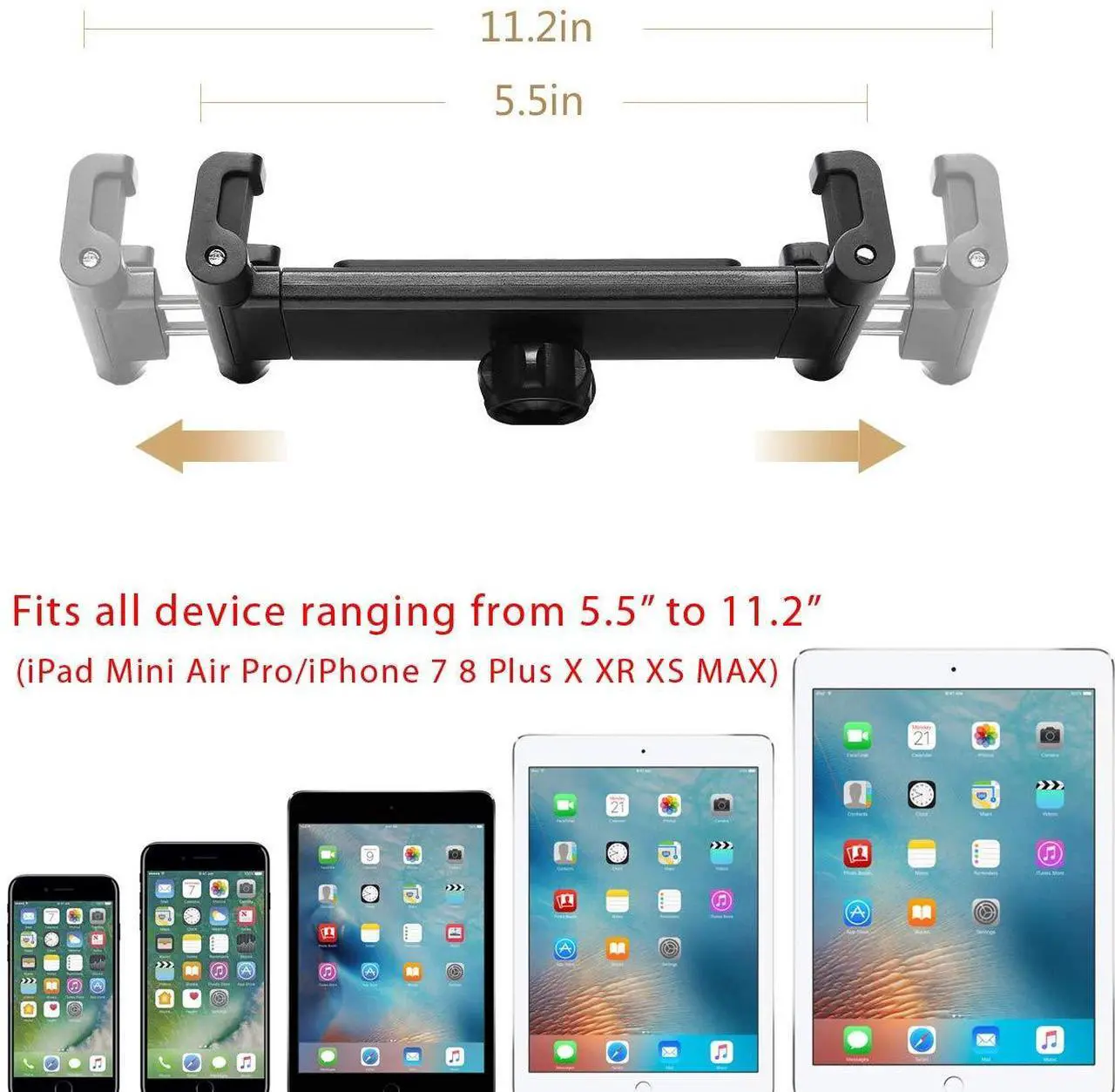 Alt view image 4 of 5 - Lycan Series Marine Boat Tablet & Smartphone Pole Handle bar Boat Helm Rail Holder Mount for i Pad Pro 12.9 10.5 9.7 Air Mini GalaxyTab Phone 16 15 Pro Max Plus S25 S24 Pixel Surface Pro Slate