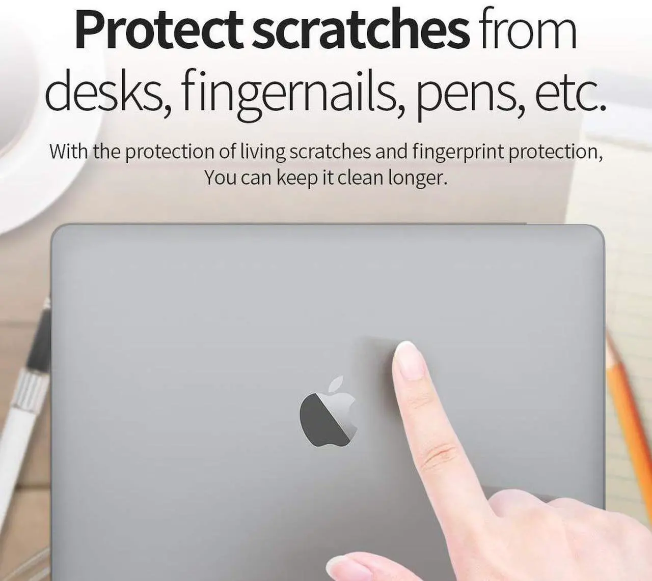 Alt view image 5 of 5 - skoko 2024 2025 Easy Intall Version Skin Protector Matte Transparent Film Compatible with MacBook Air 13 inch M2 / M3 / M4 2022-2025, Top, Bottom, Palmrest & Trackpad, Similar to TPU Screen Protector