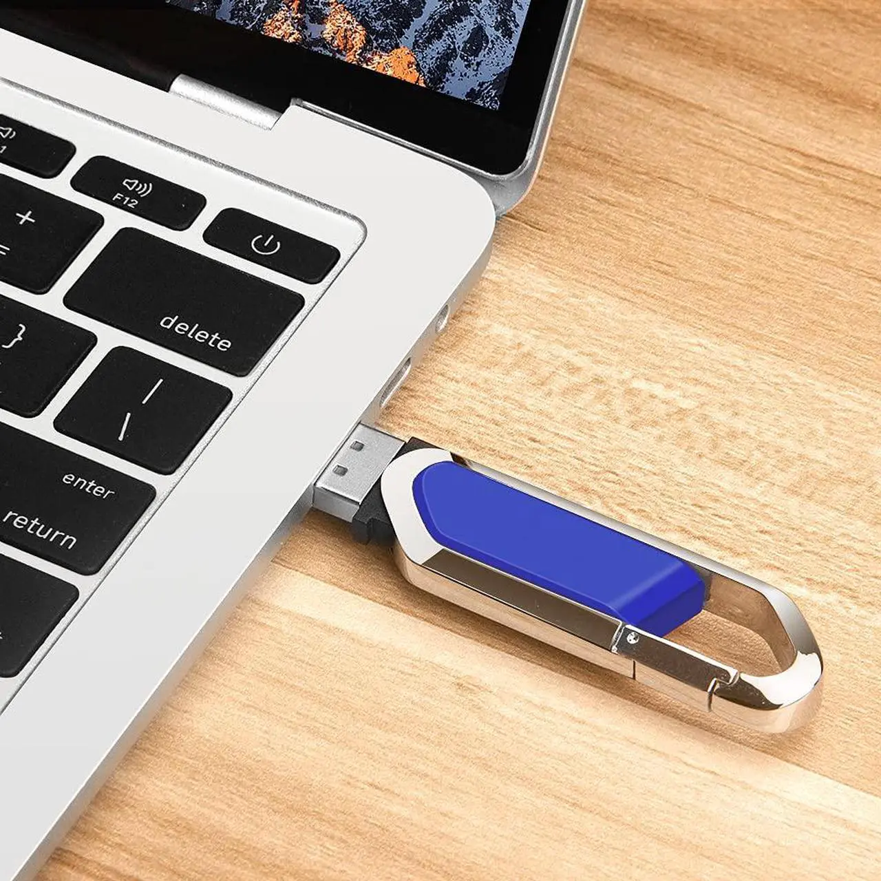 Alt view image 2 of 5 - LEIZHAN 4x32GB Snap Hook USB Flash Drive Computer Memory Stick USB 2.0 Pendrive for Students