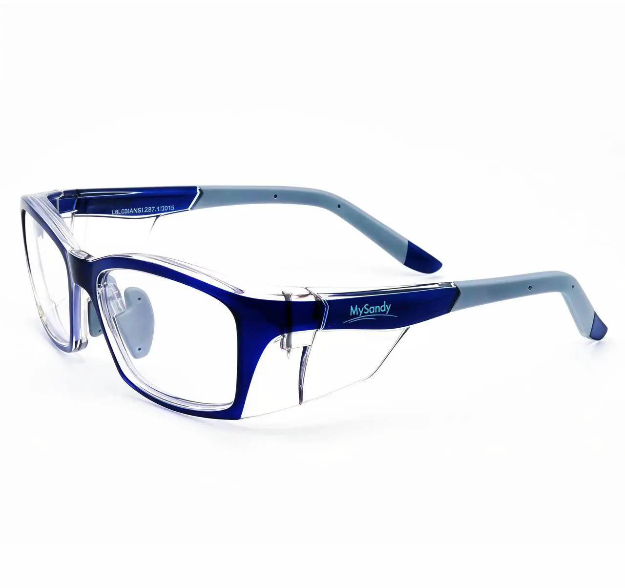 Main image of ANSI Z87.1 Safety Glasses with Side Shields & RX Insert, Anti Fog/Blue Light PC Lens, Adjustable Nose Pads + Retainer Strap, Lightweight Fashion Eyewear (Case & Kit Included)