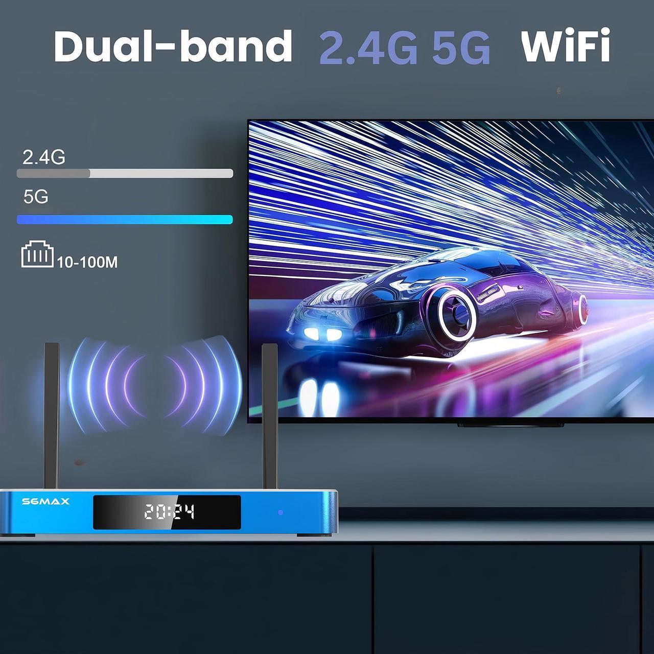 Alt view image 2 of 7 - SuperBOX S6 MAX Android TV Box: 6K Ultra HD Streaming, WiFi 6 & Gigabit Ethernet, 4GB RAM/64GB Storage - Fast Android 12 Streaming Media Box