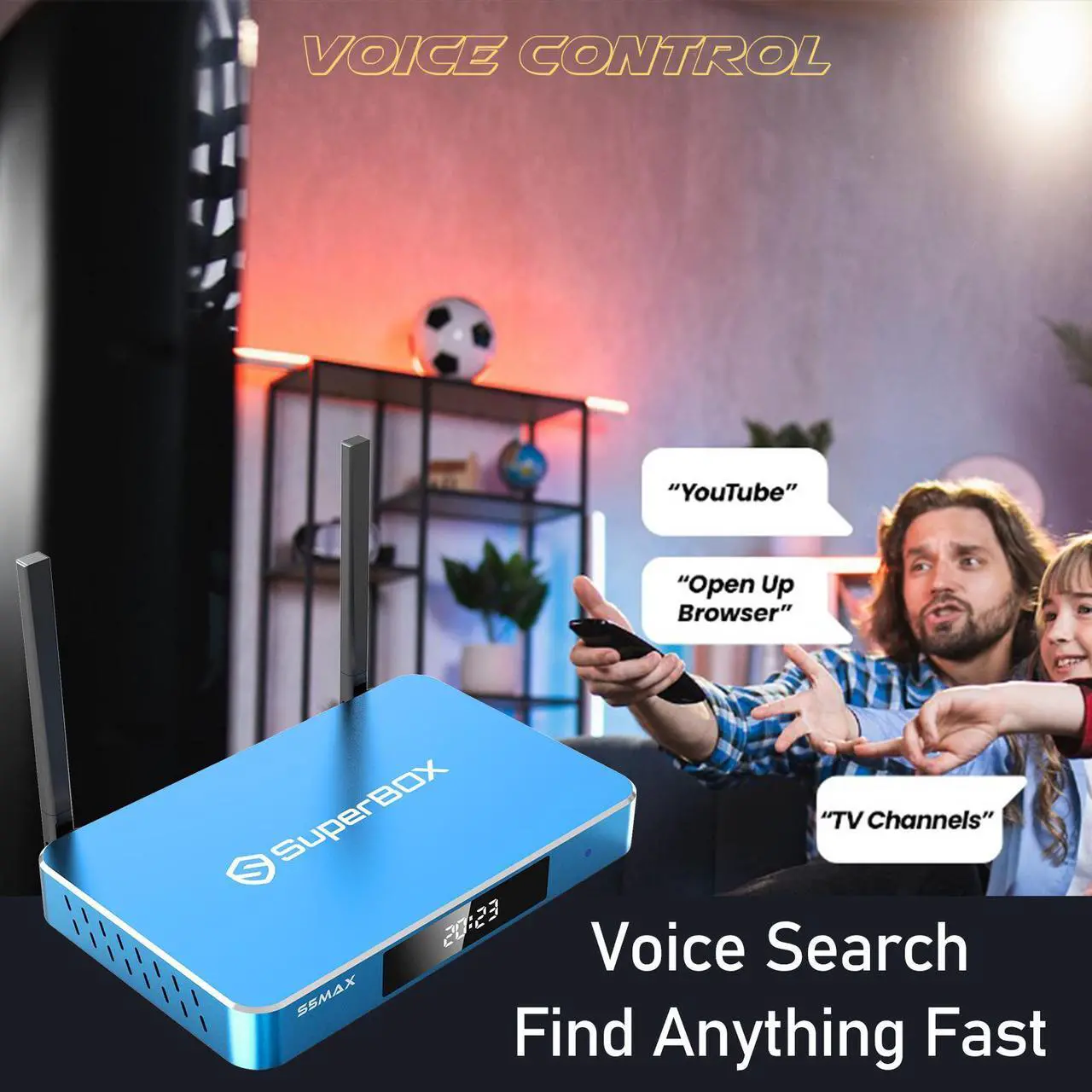 Alt view image 2 of 6 - SuperBox S5 Max: Fast Android 12 TV Box w/ WiFi 6, Gigabit Port, 4GB RAM, 64GB Storage, 6K HDR Playback & Voice Control