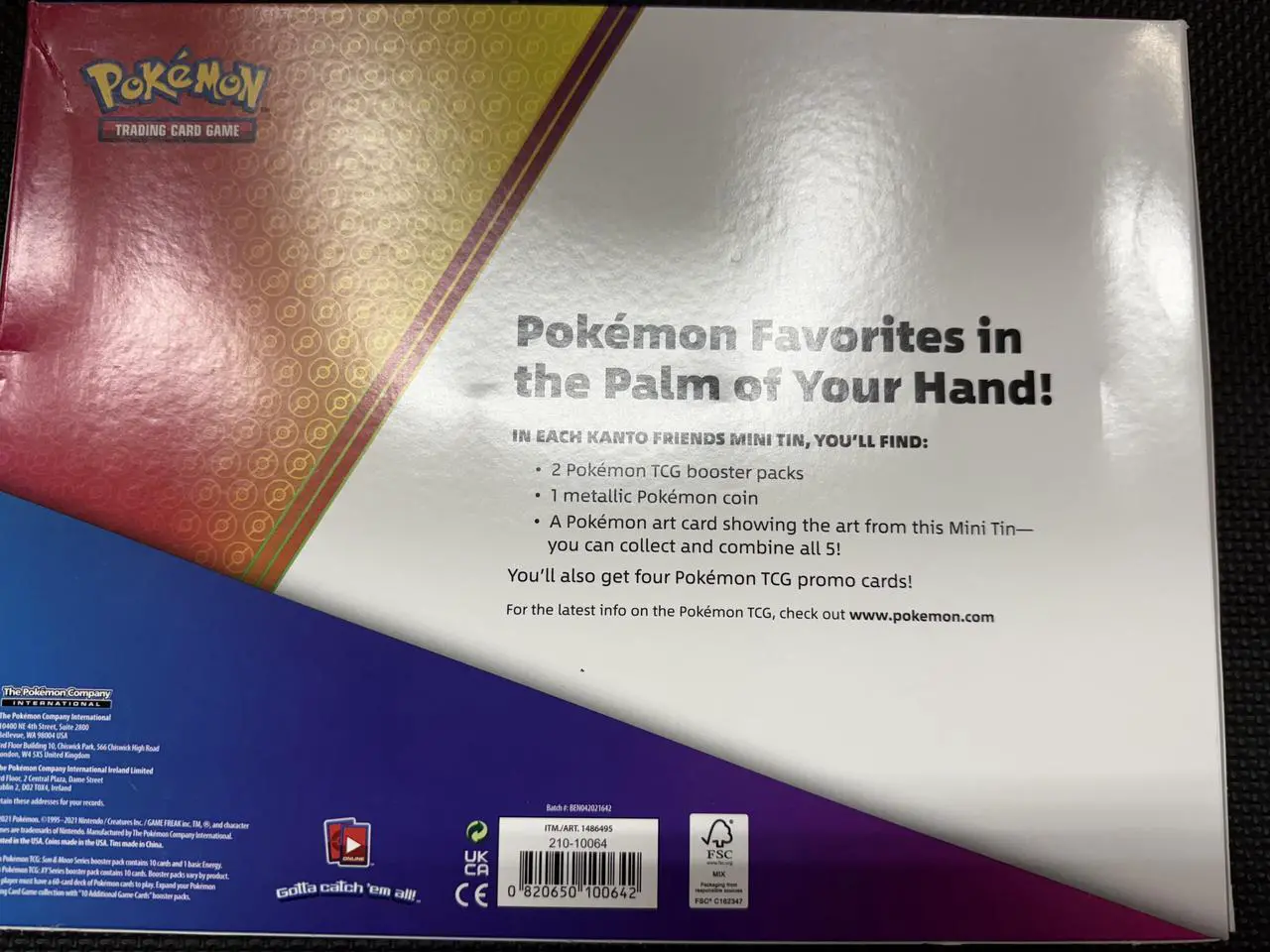 Alt view image 3 of 3 - Pokemon TCG - Kanto Friends Mini Tins 5-Pack