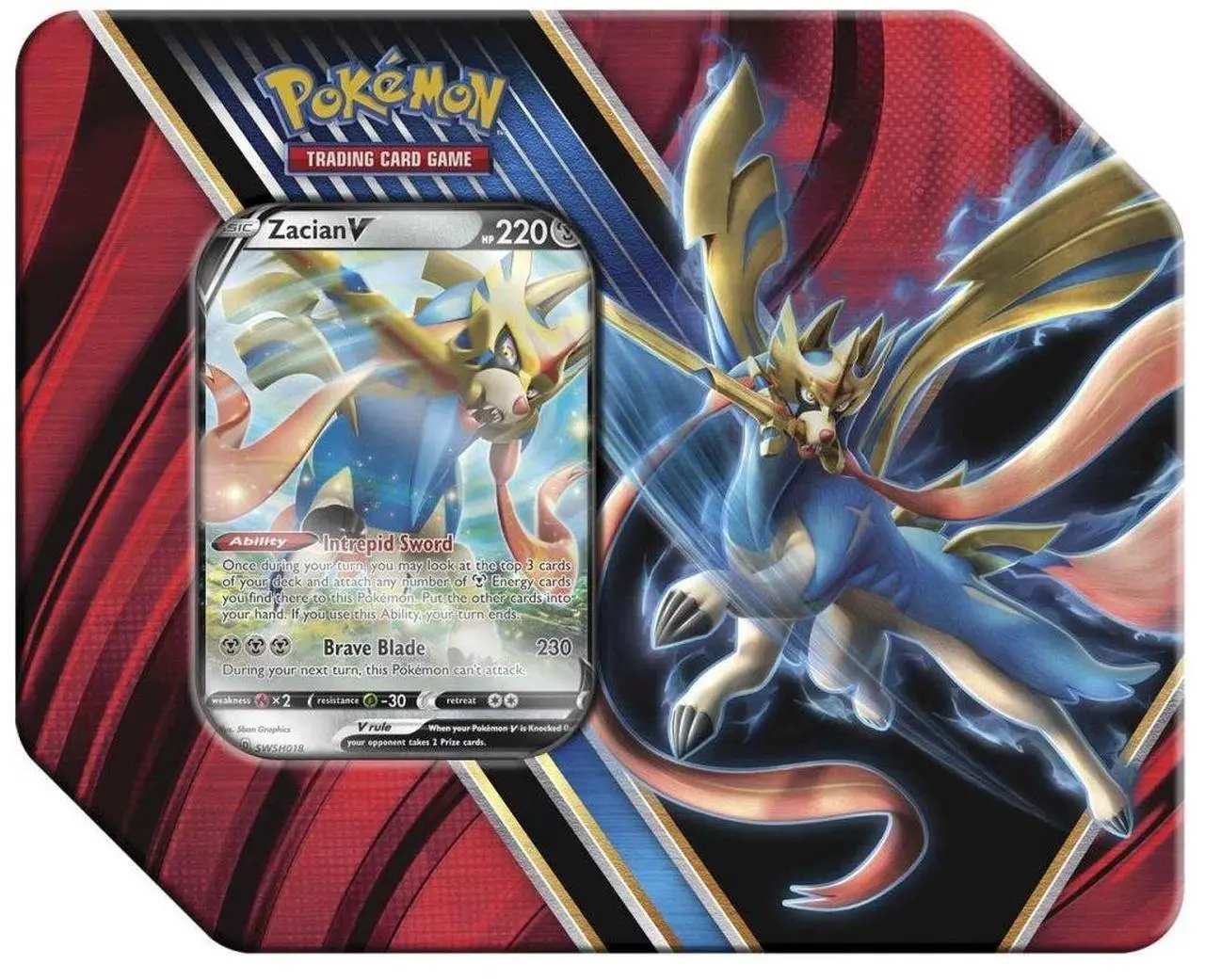 Alt view image 3 of 3 - Pokemon TCG: Legends of Galar Tin + Galar Partners Tin 2-Pack featuring Zacian V and Cinderace V