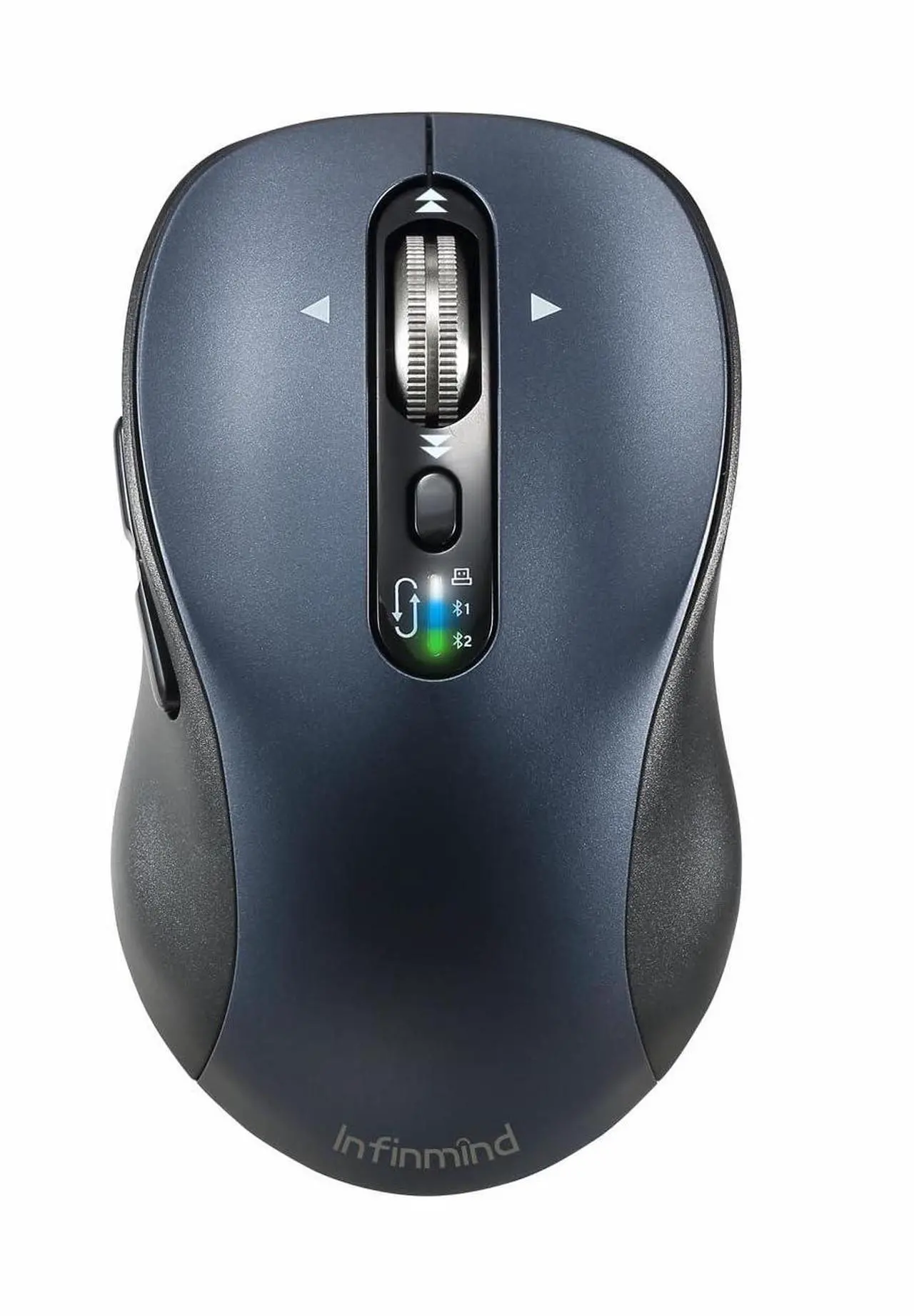 Alt view image 3 of 5 - Wireless Bluetooth Mouse Rechargeable,Multi Device Ergo Computer Mouses,4-Way Super Scrolling,+- 3200 DPI,10 Buttons,Plug&Play,Quiet,USB Cordless Mice for Laptop,Tablet,Mac,iPad,PC,Phone (Green+Black)