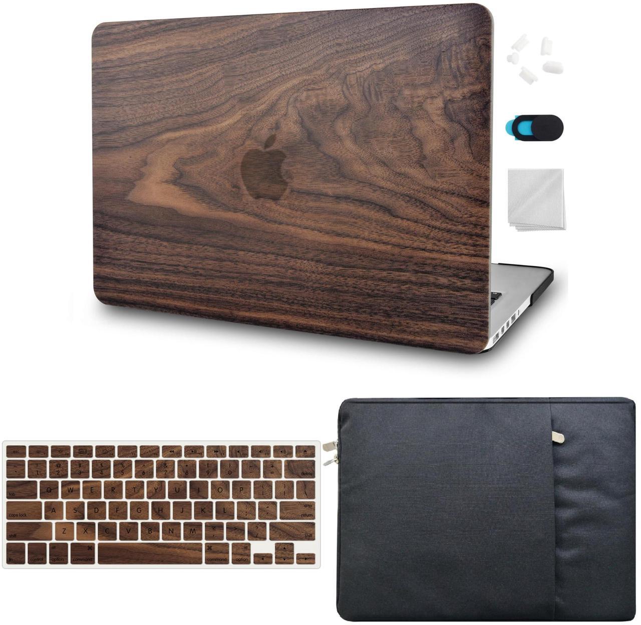 Main image of KECC Compatible with MacBook Pro 13 inch Case 2025-2016 with Touch Bar M2 A2338 M1 A2289 A2251 A2159 A1989 A1706 A1708 Protective Plastic Hard Shell Keyboard Cover Sleeve (Walnut Wood)