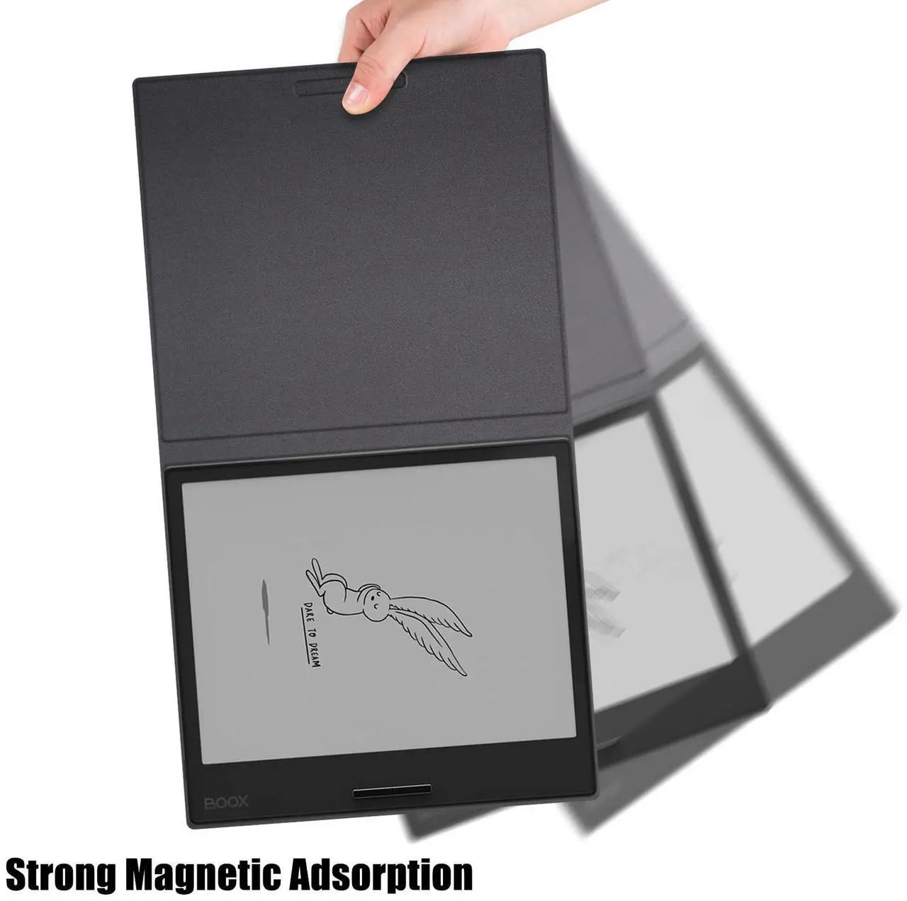 Alt view image 4 of 5 - LaoShuSheng Magnetic Case for 7" Onyx Boox Tablet Go 7/Go 7 Color Series (1/2th Gen,2024/2025) /Boox Page - Ultra-Thin Lightweight Leather Book Folio Cover with Auto Sleep/Wake (Brown)