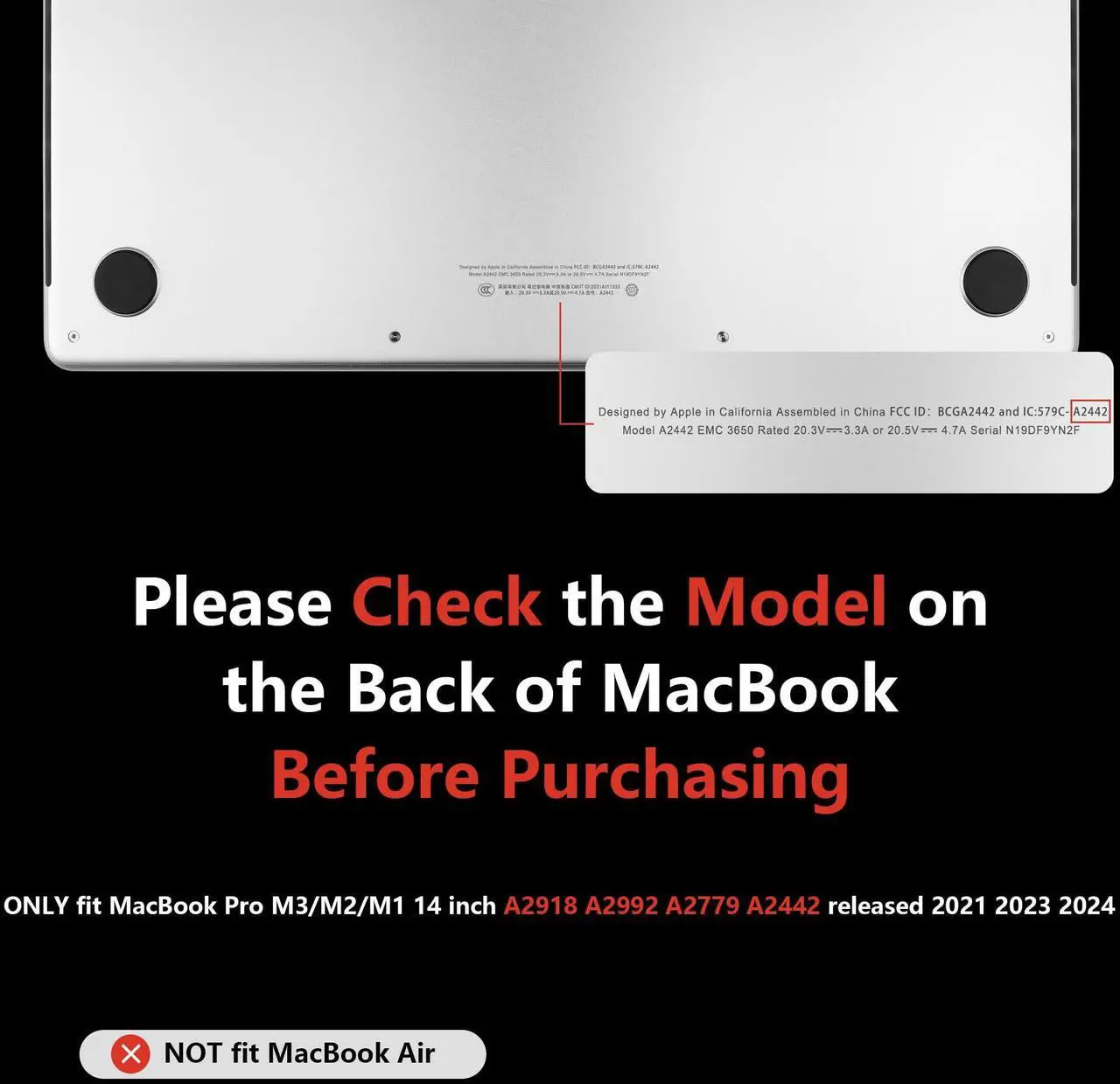Alt view image 2 of 5 - Loyrina Compatible with M4 M3 M2 M1 MacBook Pro 14 inch Case 2024 2023 2021 A3112 A3401 A3185 A2918 A2992 A2779 A2442 Pro/Max,Ultra-Thin Case with Retina XDR Display & Touch ID, Peach Fuzz