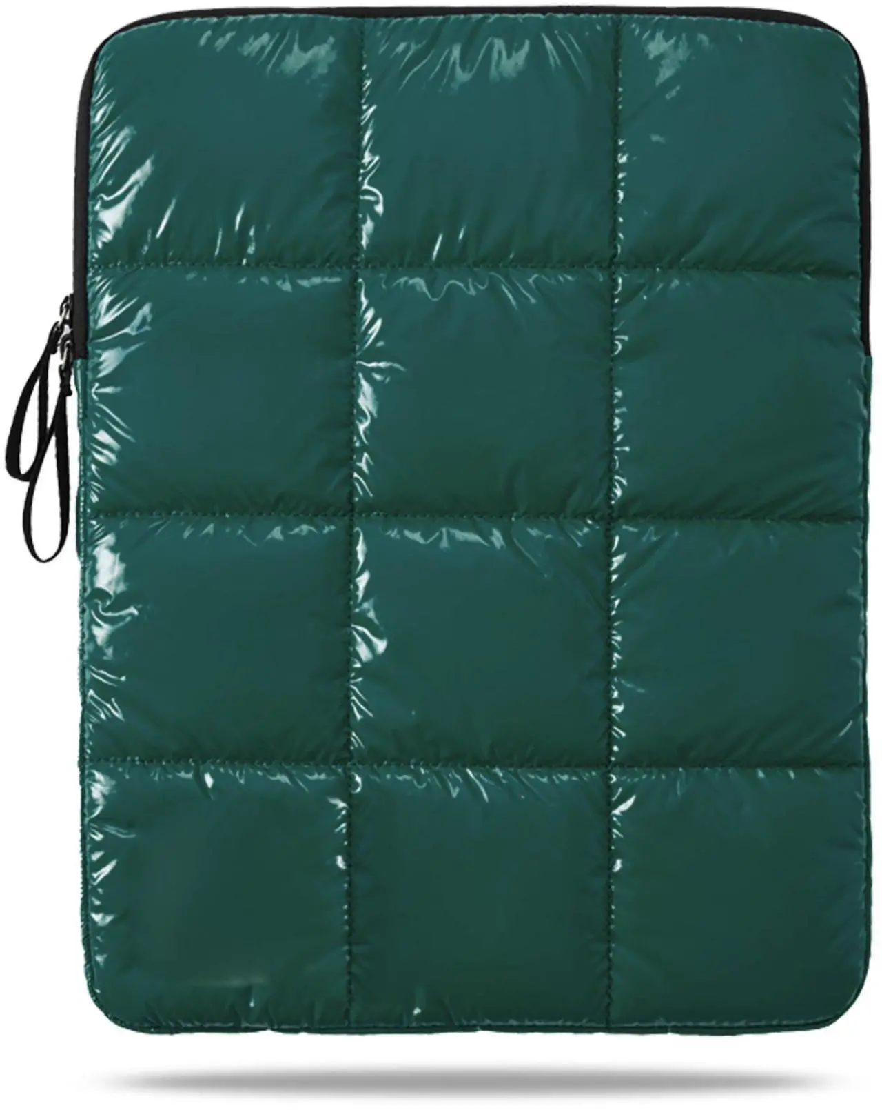 Main image of Linpr Puffy Laptop Sleeve 13 Inch DarkGreen, Waterproof Carrying Case Bag for Women, Fluffy Computer iPad Pro12.9 Case, Compatible with MacBook Pro 12, MacBook Air M2 M1, Asus/Dell XPS/Lenovo in Cover