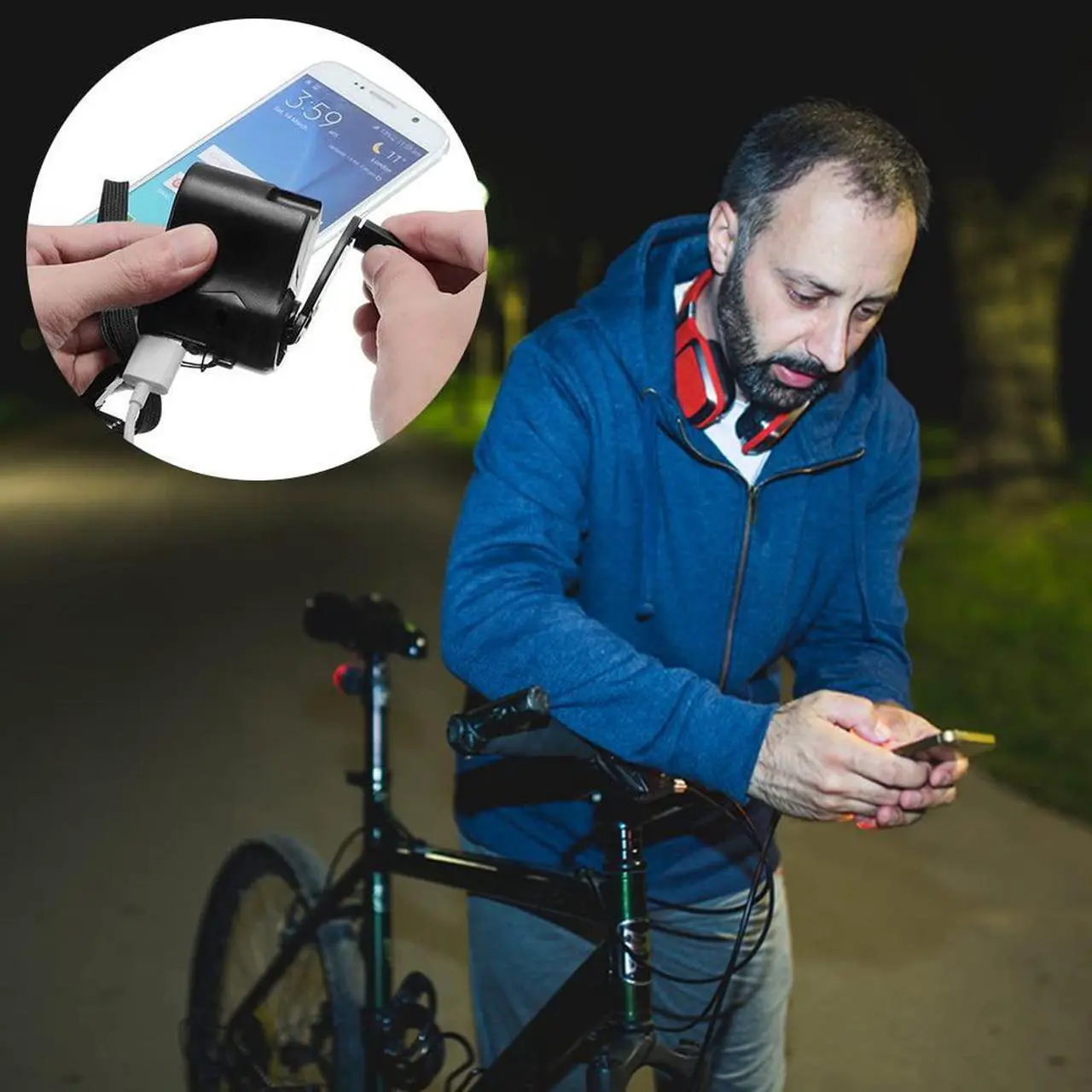 Alt view image 5 of 5 - Portable Emergency 5V Hand Crank Generator Charger for Cell Phone, USB Charger, Outdoor Mobile Phone, Computer Charging