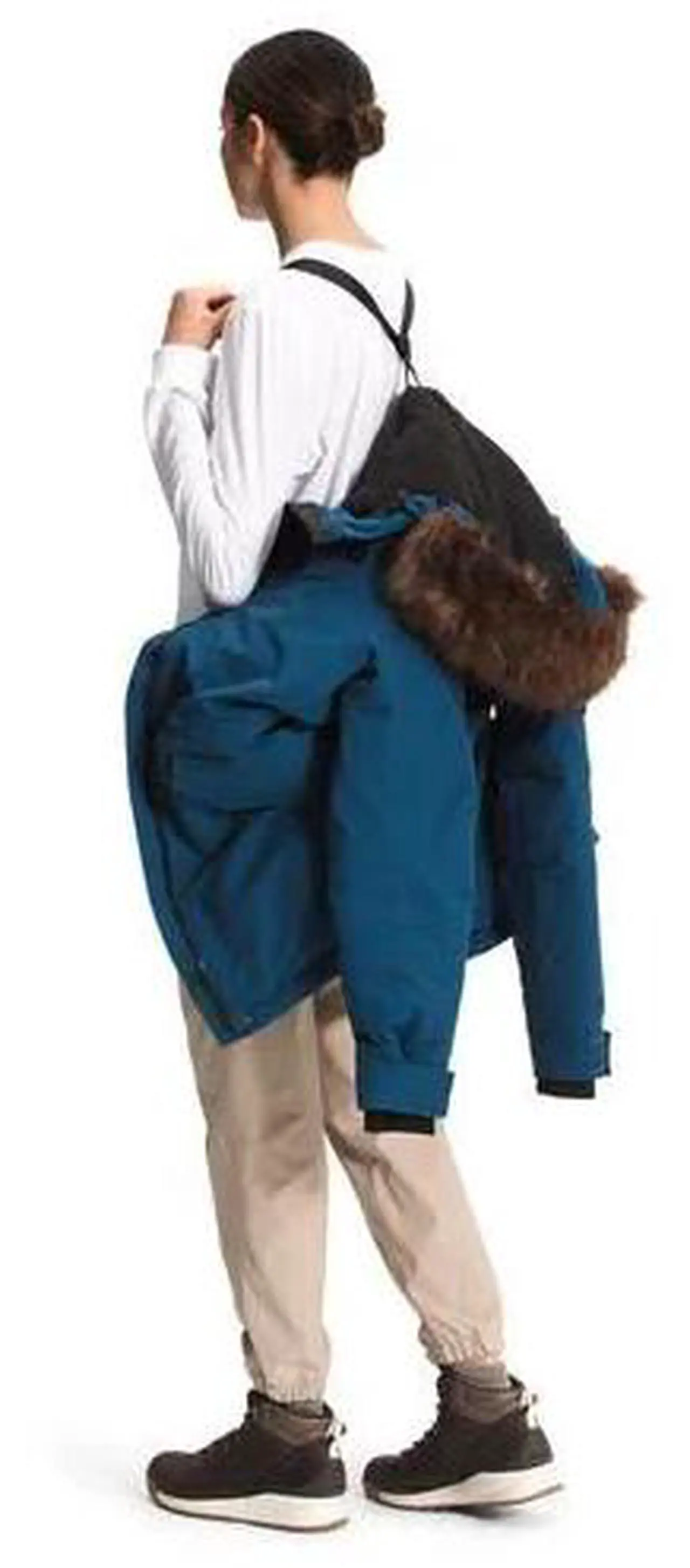 Alt view image 4 of 4 - The North Face Expedition McMurdo 700 Fill Power Down Parka with Faux Fur Trim in Summit Navy