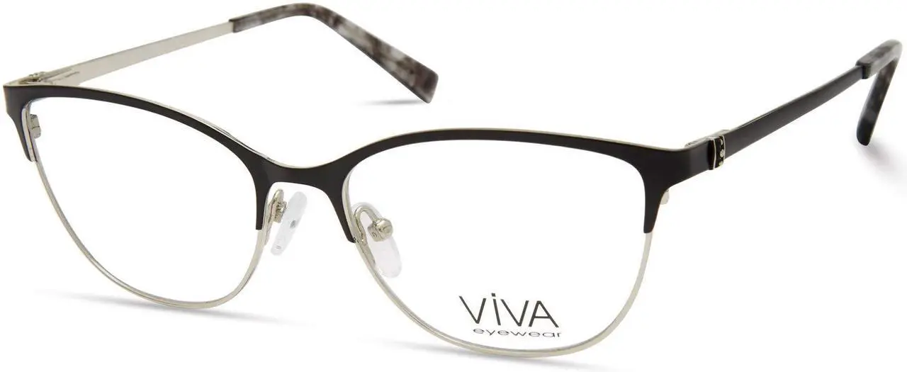 Main image of New Viva VV-4524 002 Matte Black Eyeglasses 51/16/140