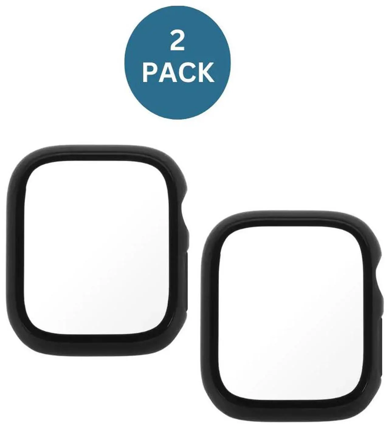 Alt view image 5 of 5 - Qixxronics 2-PACK Case for Apple Watch Series 6/5/4 [44mm], Built-in Tempered Glass Screen Protector