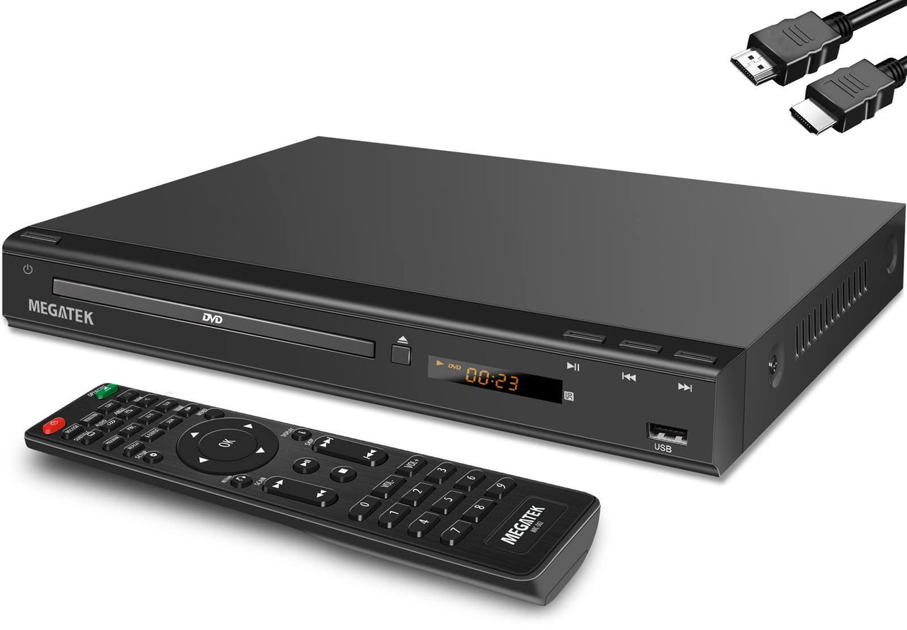 Open Box: MEGATEK Region-Free HDMI DVD Player for TV, Compact CD/DVD Player for Smart TV, USB Port, Plays All Region DVDs & Multi Formats, Metal Housing, HDMI/RCA Cables & Remote Included - Newegg.com - Open Box condition - Image 8