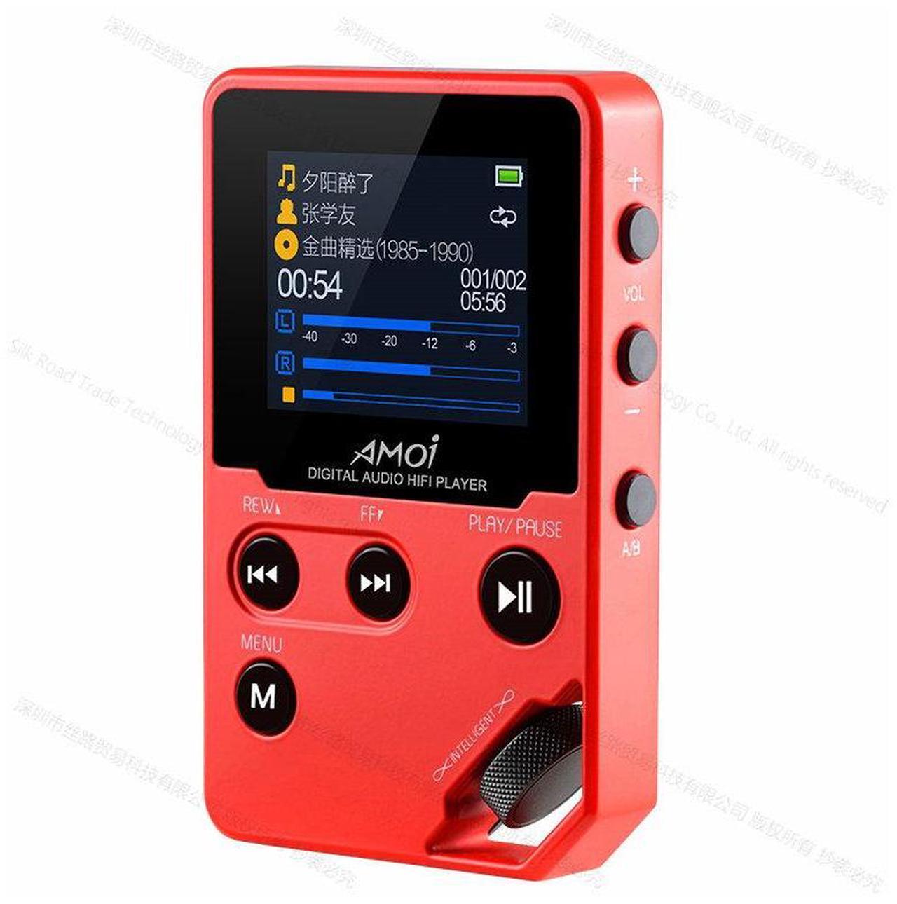 Main image of Amoi C10 Hi-fi Stereo Music MP3 Player HD Lossless Mini Sports Jogging DAC MP4 Support Radio TF DSD eBook Recorder Trackwheel Walkman Red 64GB