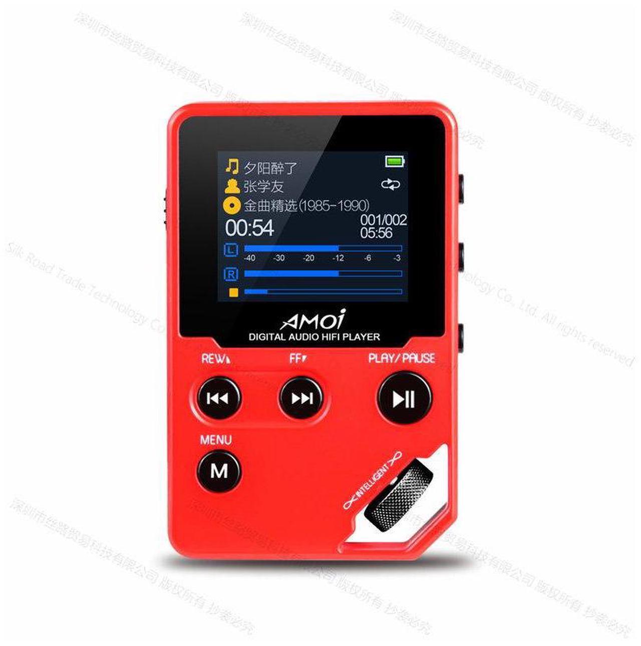 Alt view image 7 of 7 - Amoi C10 Hi-fi Stereo Music MP3 Player HD Lossless Mini Sports Jogging DAC MP4 Support Radio TF DSD eBook Recorder Trackwheel Walkman Red 64GB