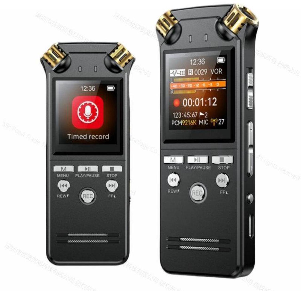 Alt view image 4 of 7 - Shmci D50 Professional Mini High Quality PCM Audio Dictaphone 9216Kbps Dual Microphones Digital Voice-Activated USB Recorder Pen 256GB