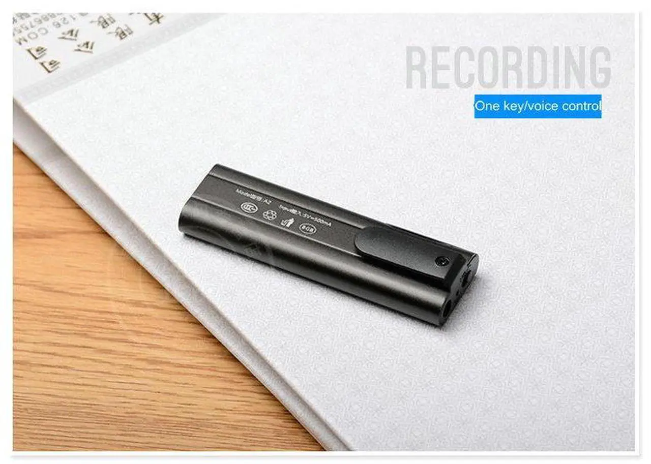 Alt view image 6 of 7 - Yescool A2 Metal Mini Digital Audio Voice-activated Recorder With Clip Portable Dictaphone WAV MP3 Player Sound Recording 16GB
