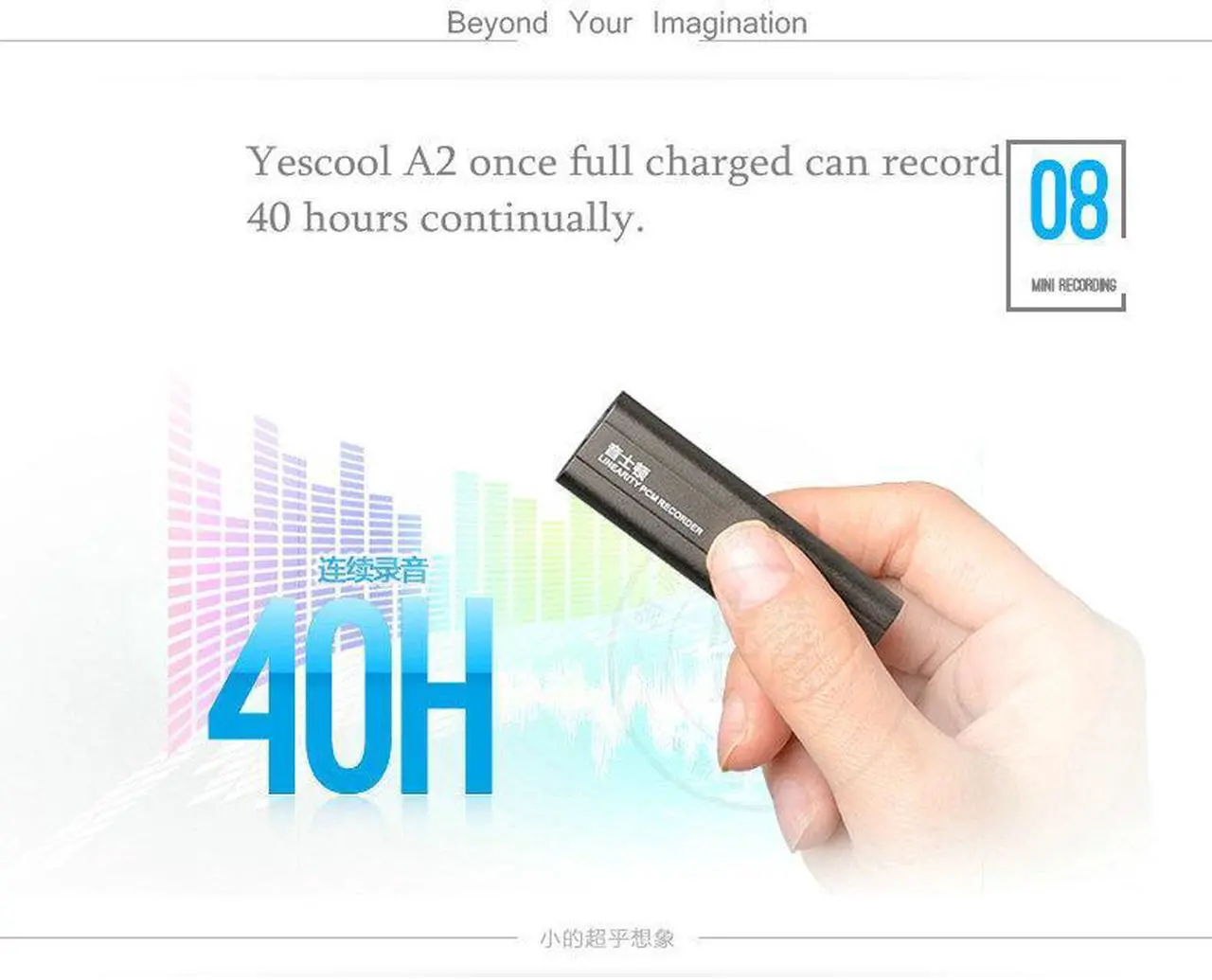 Alt view image 3 of 7 - Yescool A2 Metal Mini Digital Audio Voice-activated Recorder With Clip Portable Dictaphone WAV MP3 Player Sound Recording 16GB