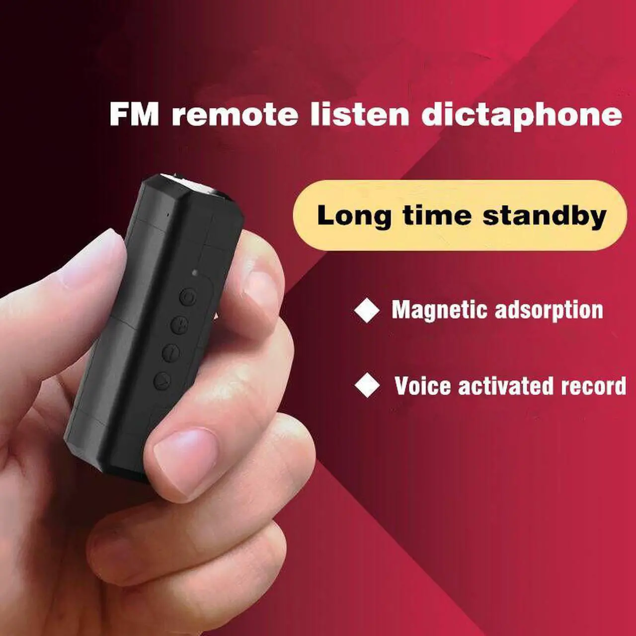 Alt view image 2 of 7 - Yescool A50 8GB Digital Voice Recorder Long Distance HD FM Transmitter Recording Audio Activated Data Encryption Professional Dictaphone