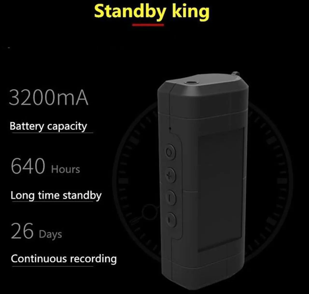 Alt view image 7 of 7 - Yescool A50 8GB Digital Voice Recorder Long Distance HD FM Transmitter Recording Audio Activated Data Encryption Professional Dictaphone