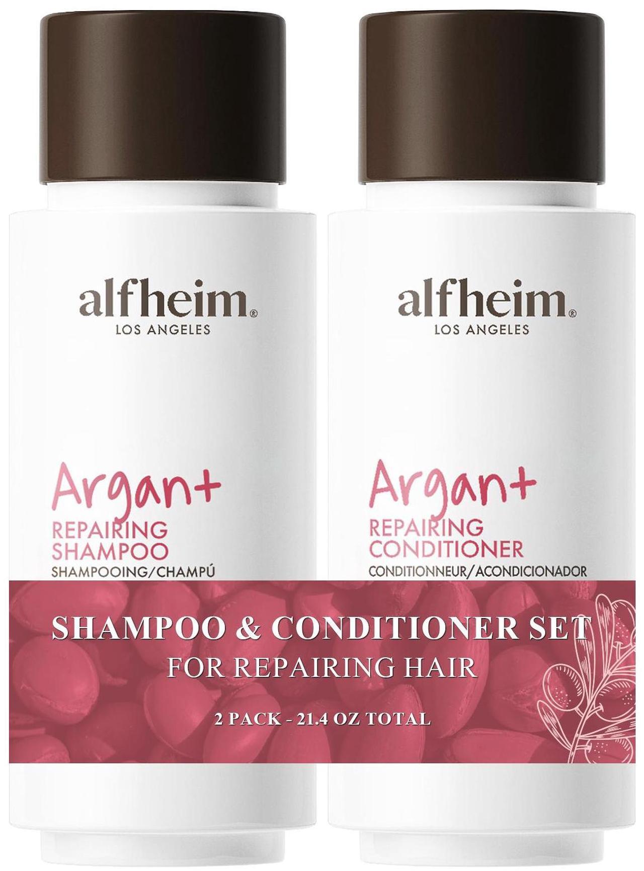 Main image of Alfheim Argan Repairing Shampoo & Conditioner Set | Sulfate-Free&Paraben-Free | Argan Oil, Keratin & Niacinamide for Dry, Damaged, Color-Treated Hair | Hydrating, Strengthening & Anti-Frizz|10.7oz*2