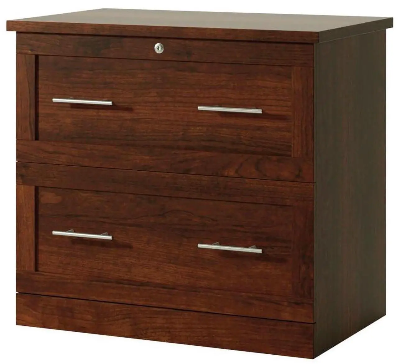 Main image of Realspace® 29-7/16"W x 18-1/2"D Lateral 2-Drawer File Cabinet, Mulled Cherry