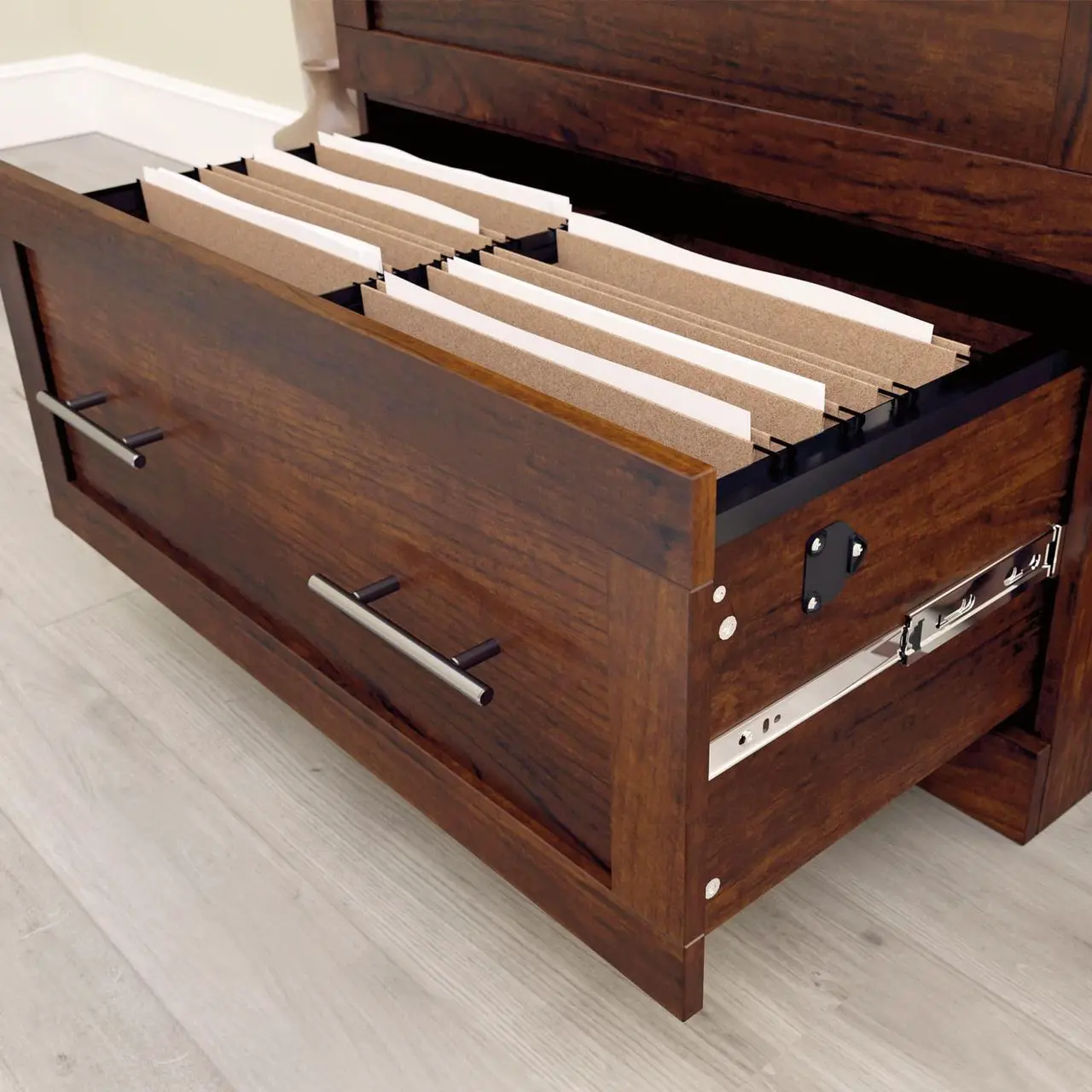 Alt view image 6 of 7 - Realspace® 29-7/16"W x 18-1/2"D Lateral 2-Drawer File Cabinet, Mulled Cherry