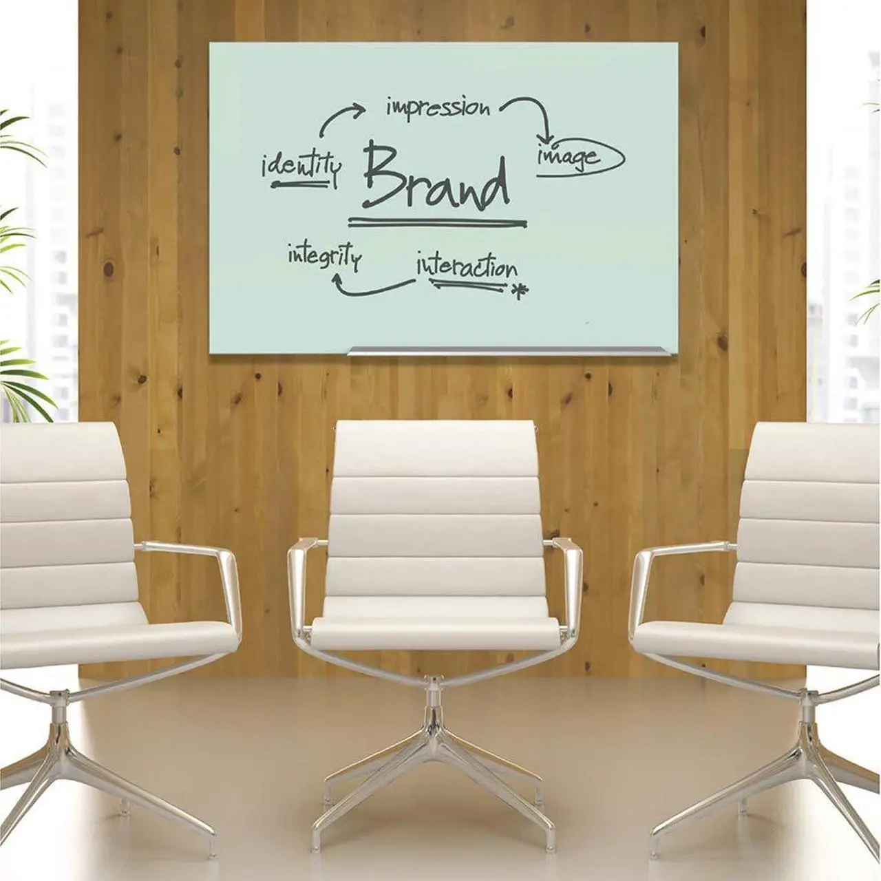Alt view image 10 of 15 - Quartet G8548E Element Magnetic Glass Dry-erase Board, 85"W x 48"H