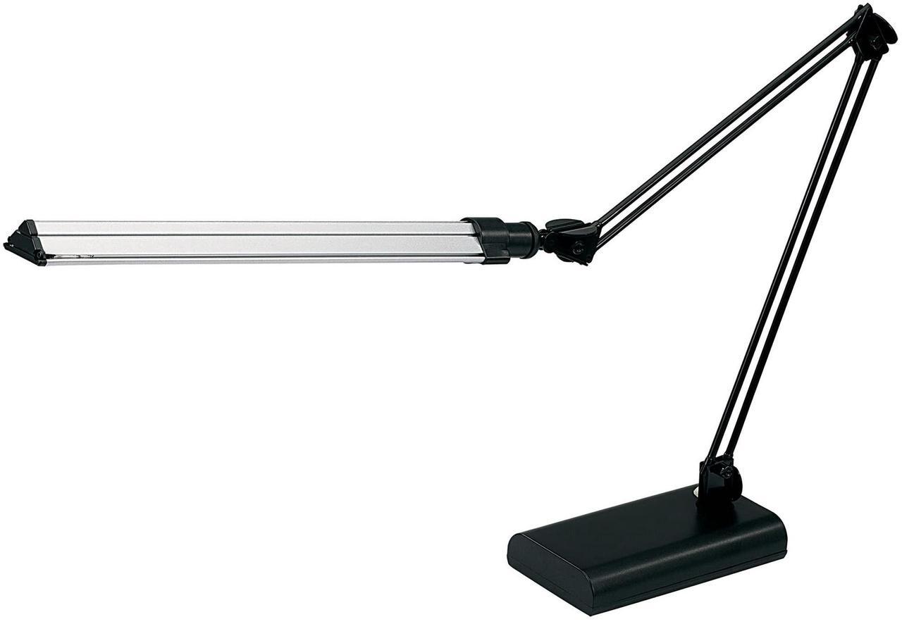 Alt view image 2 of 7 - Realspace Architect Desk Lamp, Adjustable, 21-1/2"H, Black/Silver