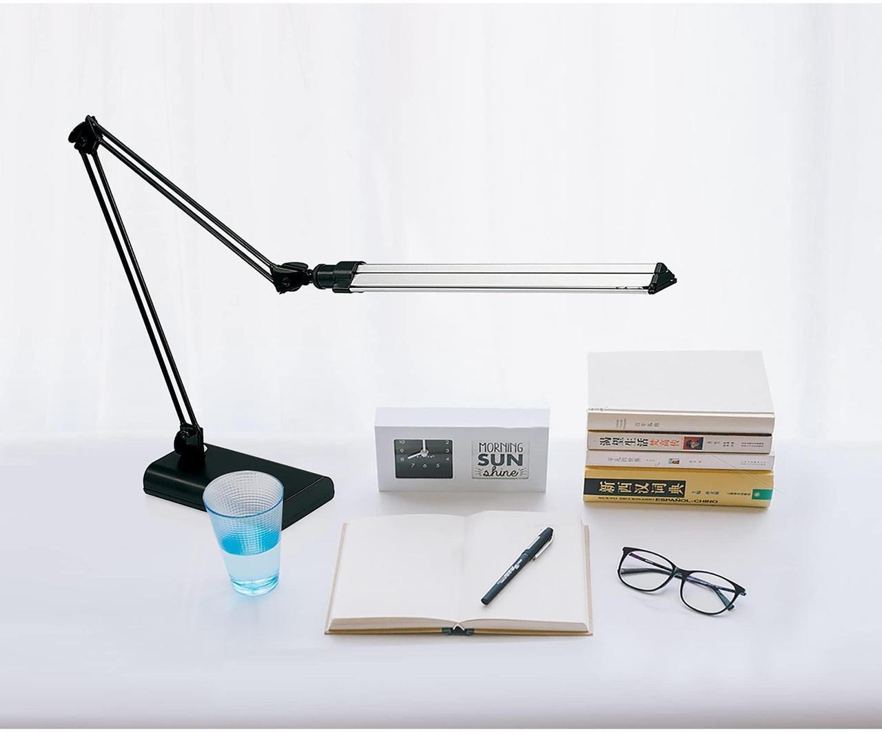 Alt view image 3 of 7 - Realspace Architect Desk Lamp, Adjustable, 21-1/2"H, Black/Silver